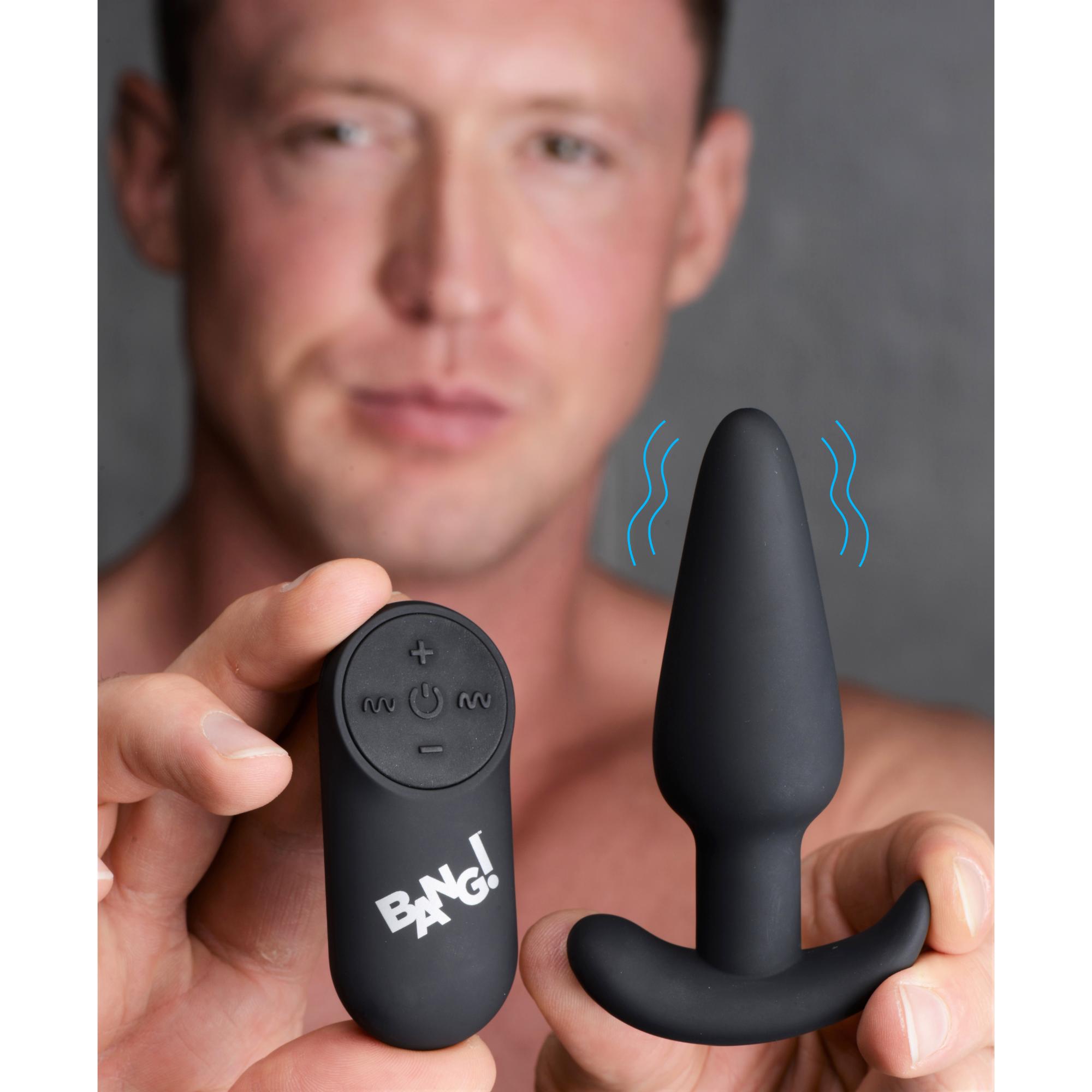 Bang! 21x Vibrating Silicone Rechargeable Butt Plug with Remote Control