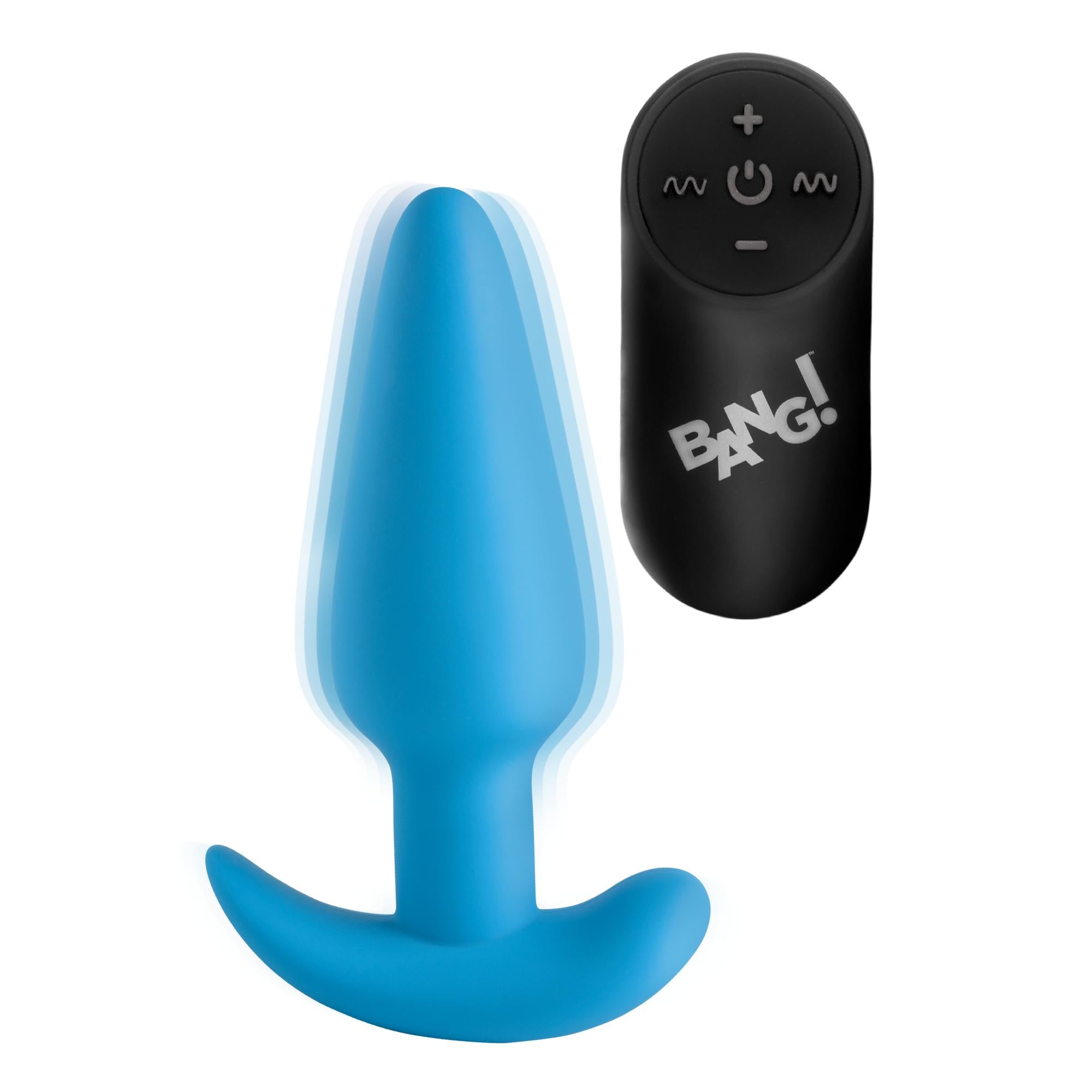 Bang! 21x Vibrating Silicone Rechargeable Butt Plug with Remote Control