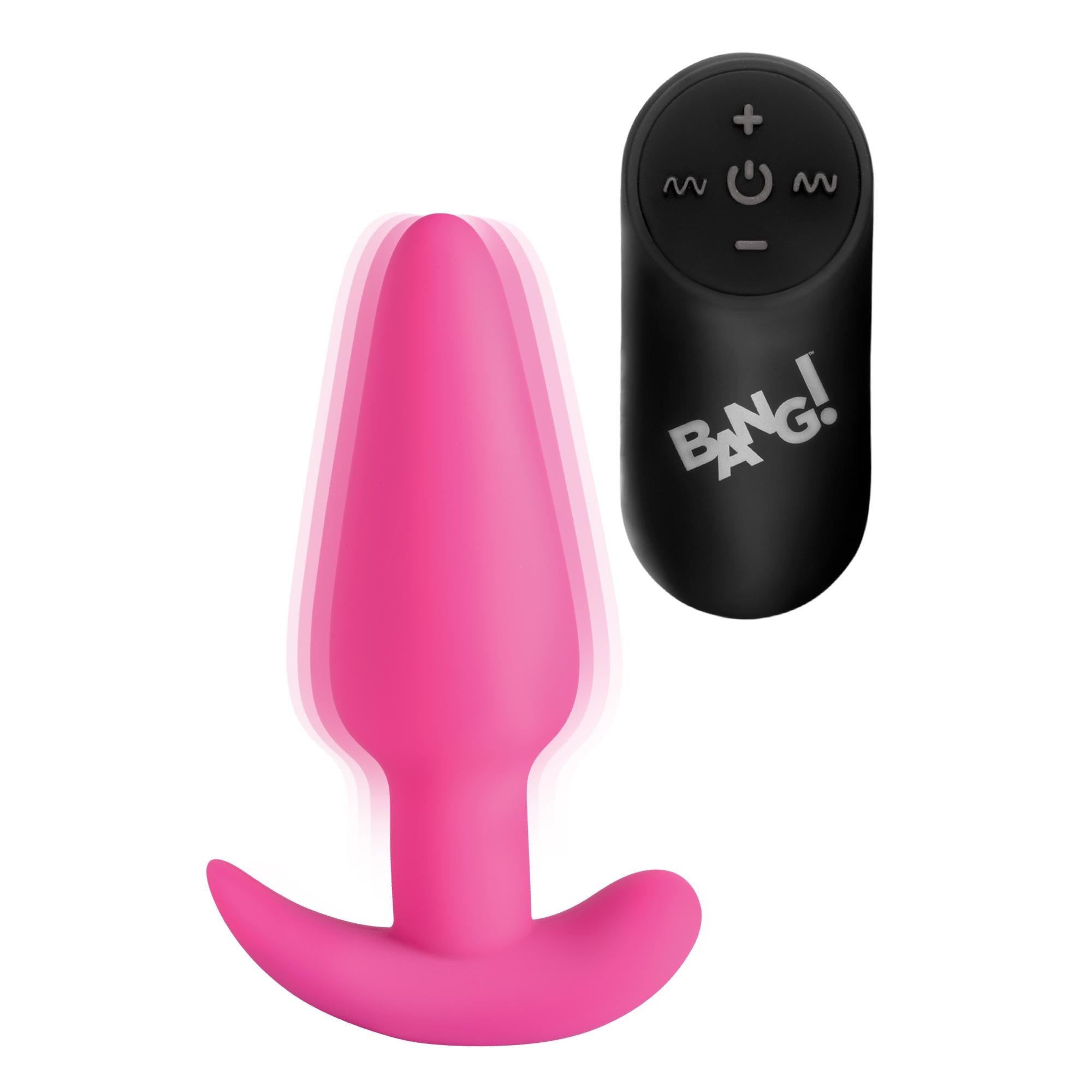 Bang! 21x Vibrating Silicone Rechargeable Butt Plug with Remote Control