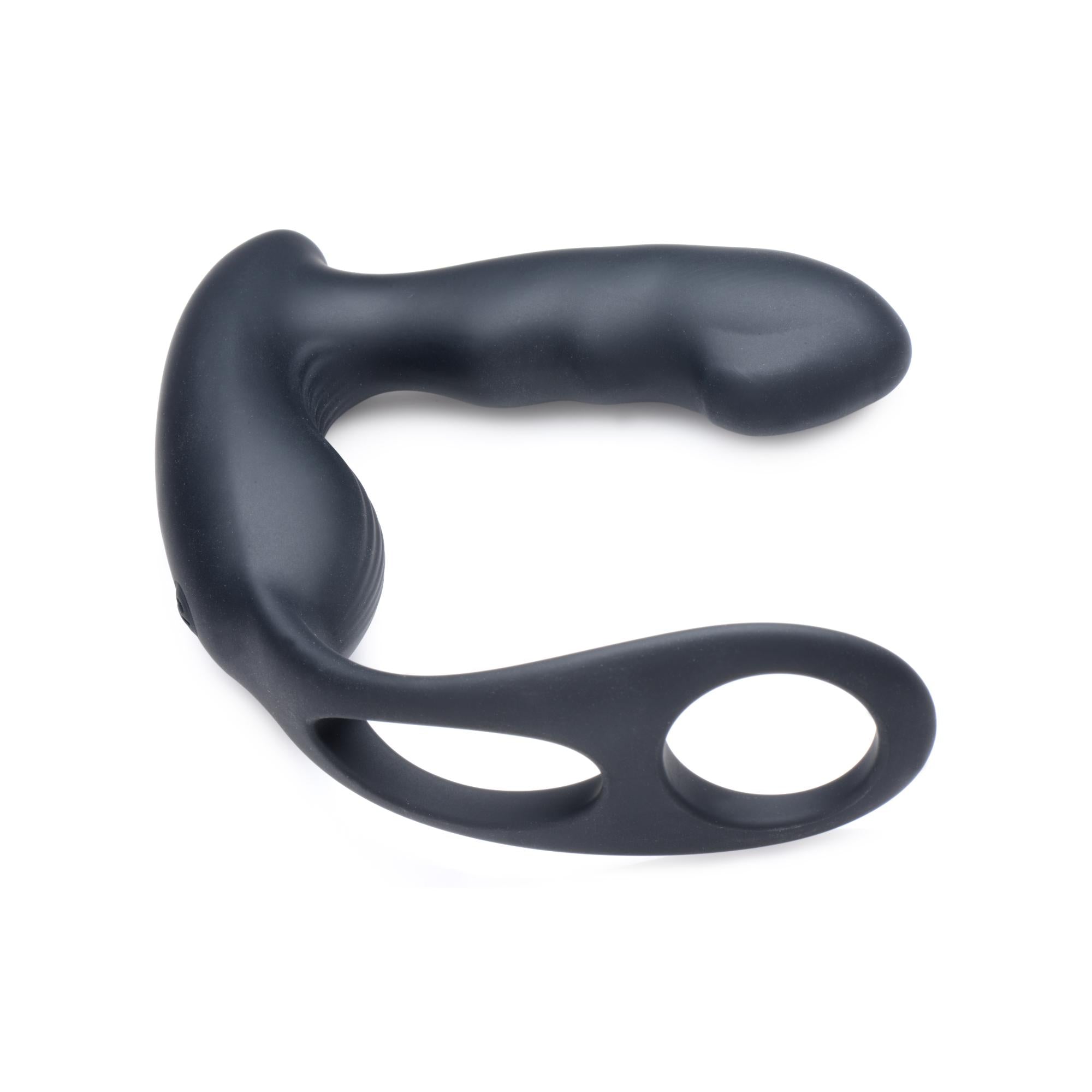 Alpha-Pro 7X P-Strap Milking and Vibrating Prostate Stimulator with Cock and Ball Harness