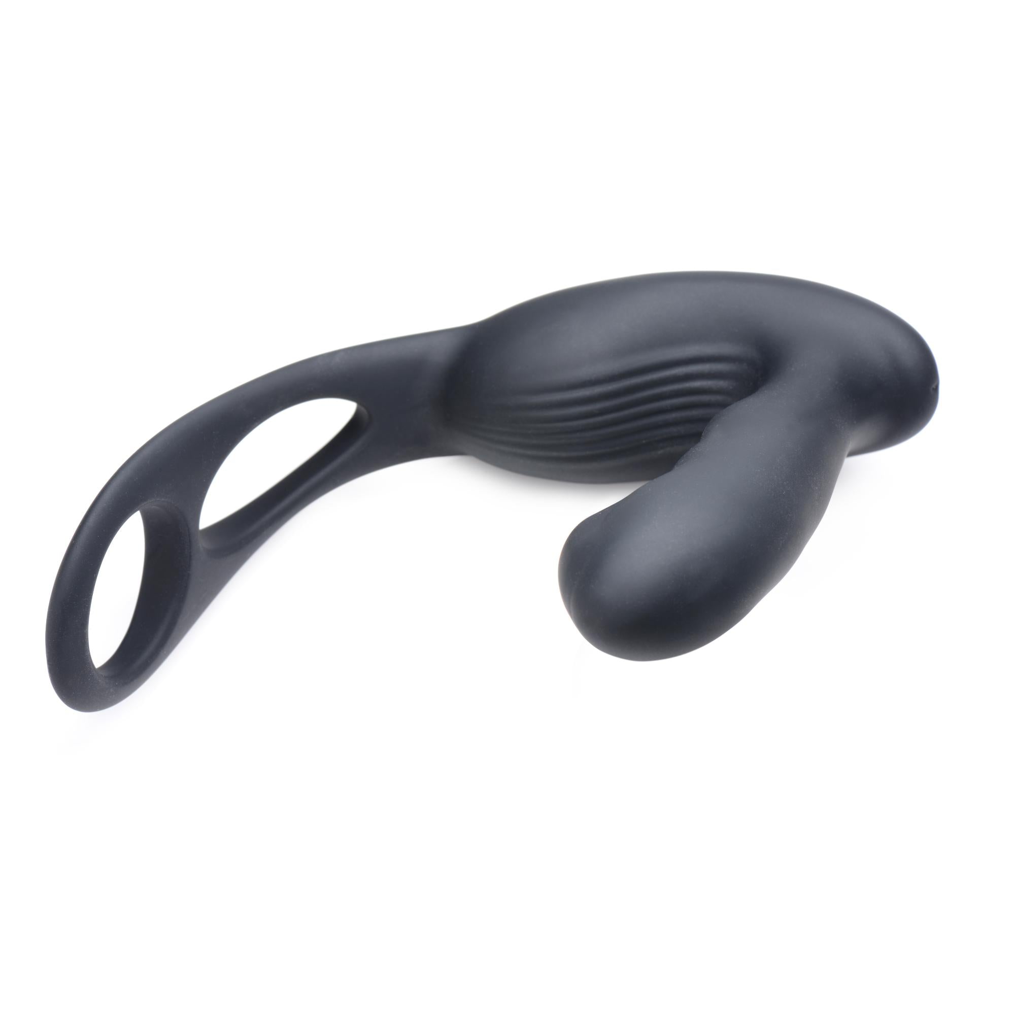 Alpha-Pro 7X P-Strap Milking and Vibrating Prostate Stimulator with Cock and Ball Harness