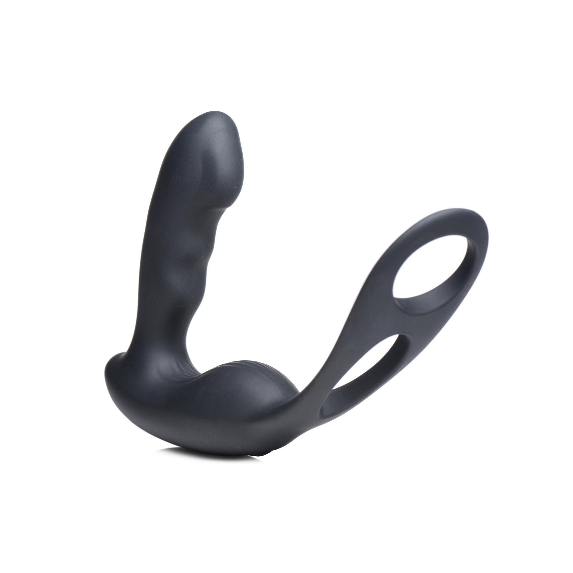 Alpha-Pro 7X P-Strap Milking and Vibrating Prostate Stimulator with Cock and Ball Harness