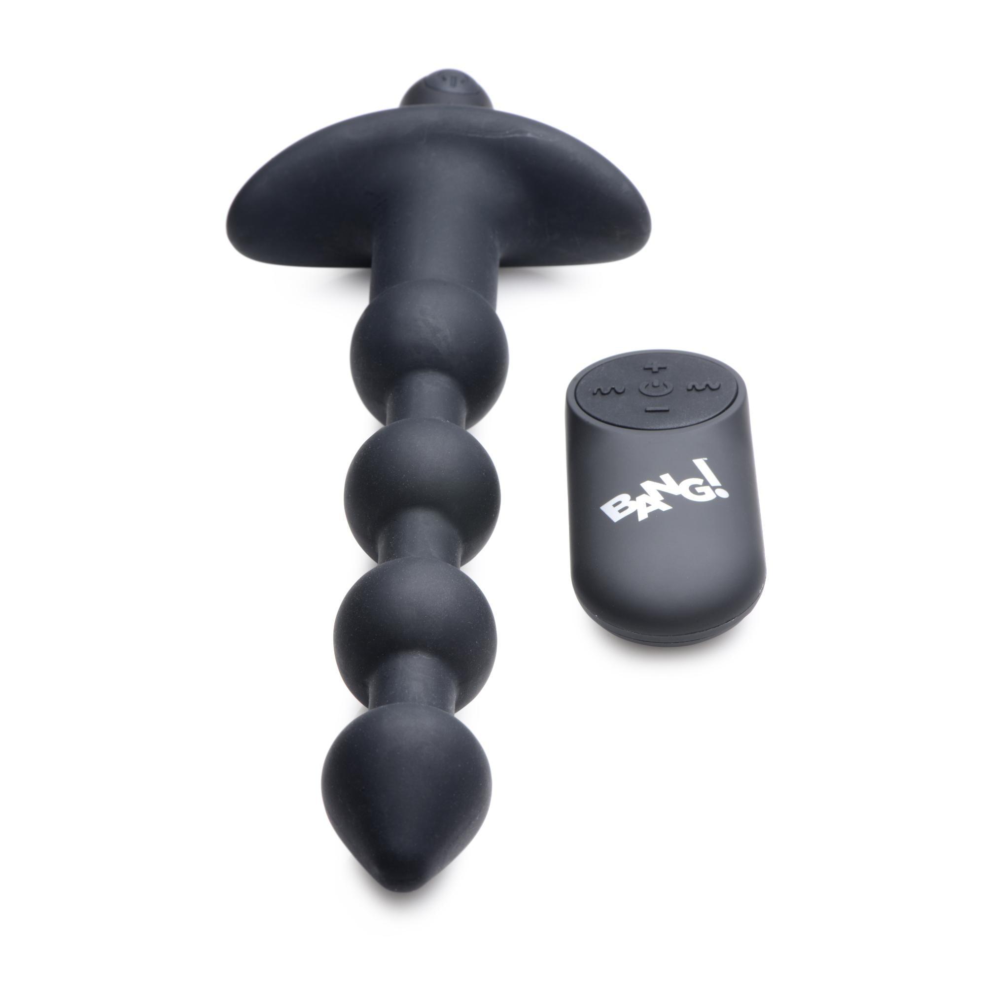 Bang! Vibrating Silicone Rechargeable Anal Beads with Remote Control