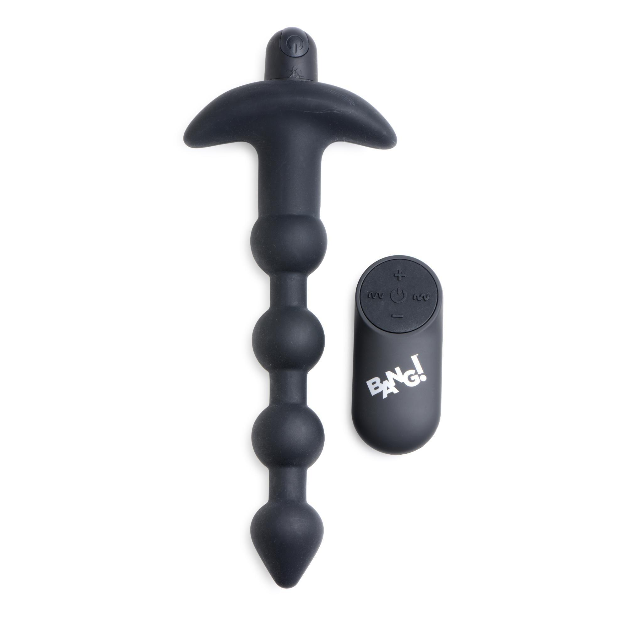 Bang! Vibrating Silicone Rechargeable Anal Beads with Remote Control