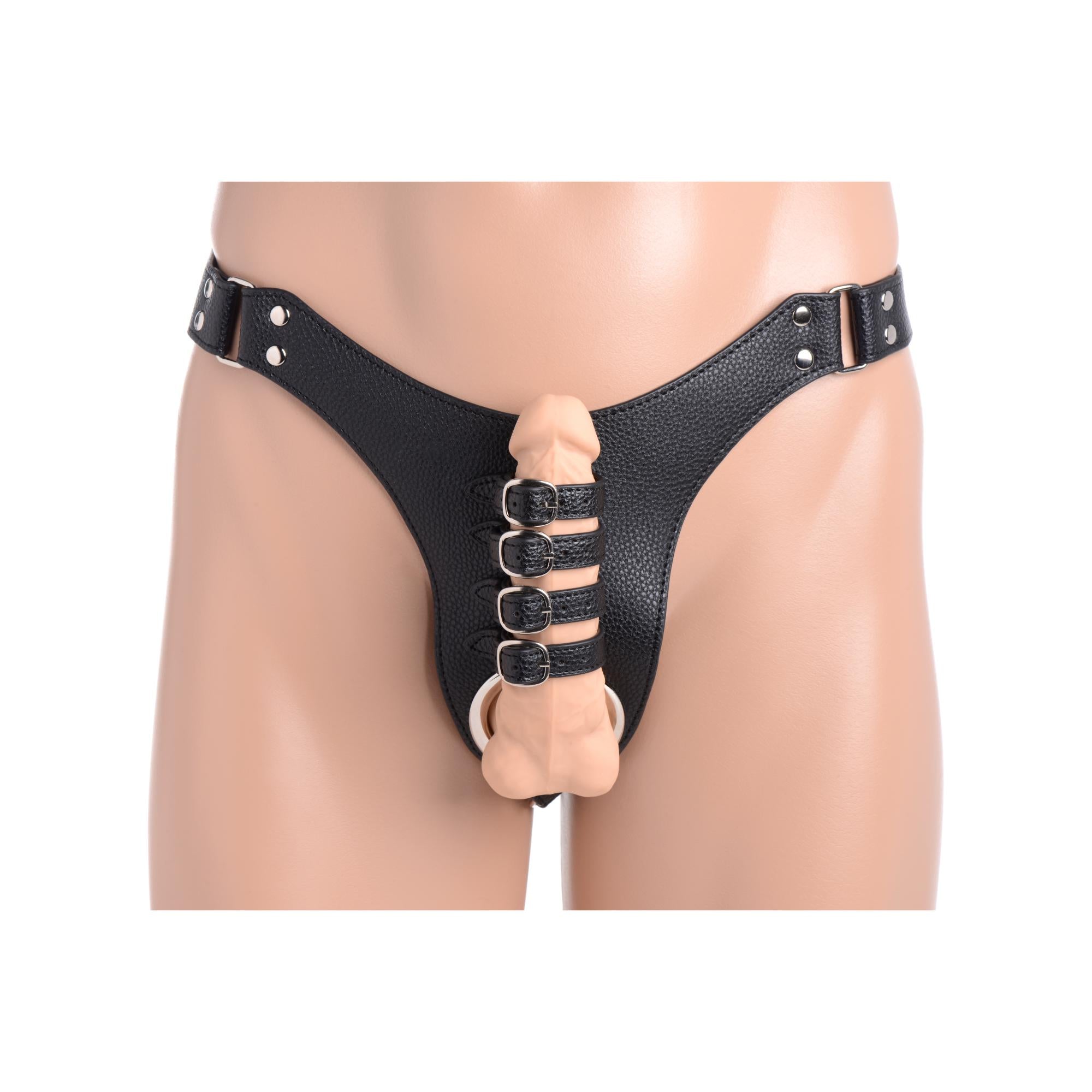 STRICT Male Chastity Harness with Silicone Anal Plug