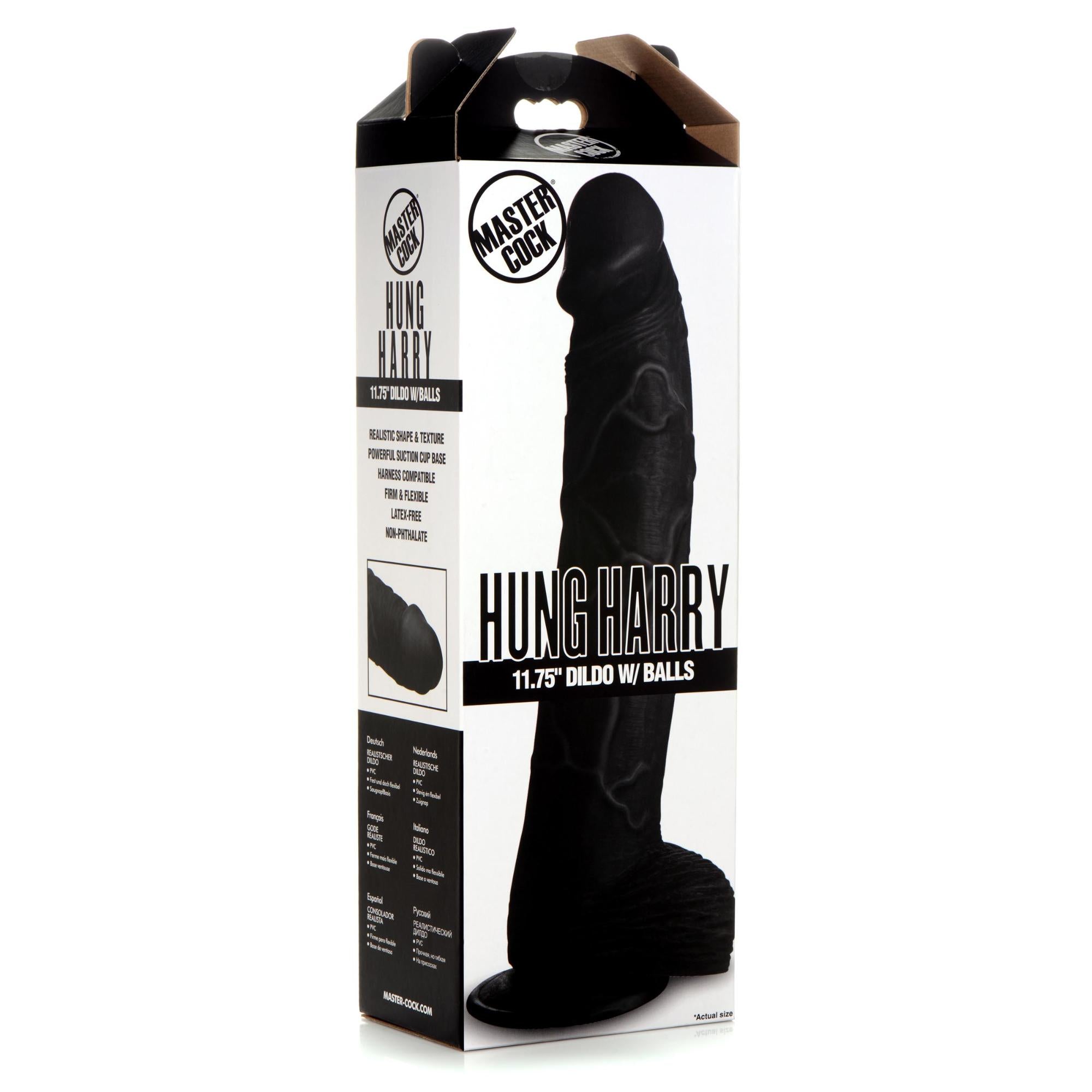 Master Cock Hung Harry Dildo with Balls 11.75in