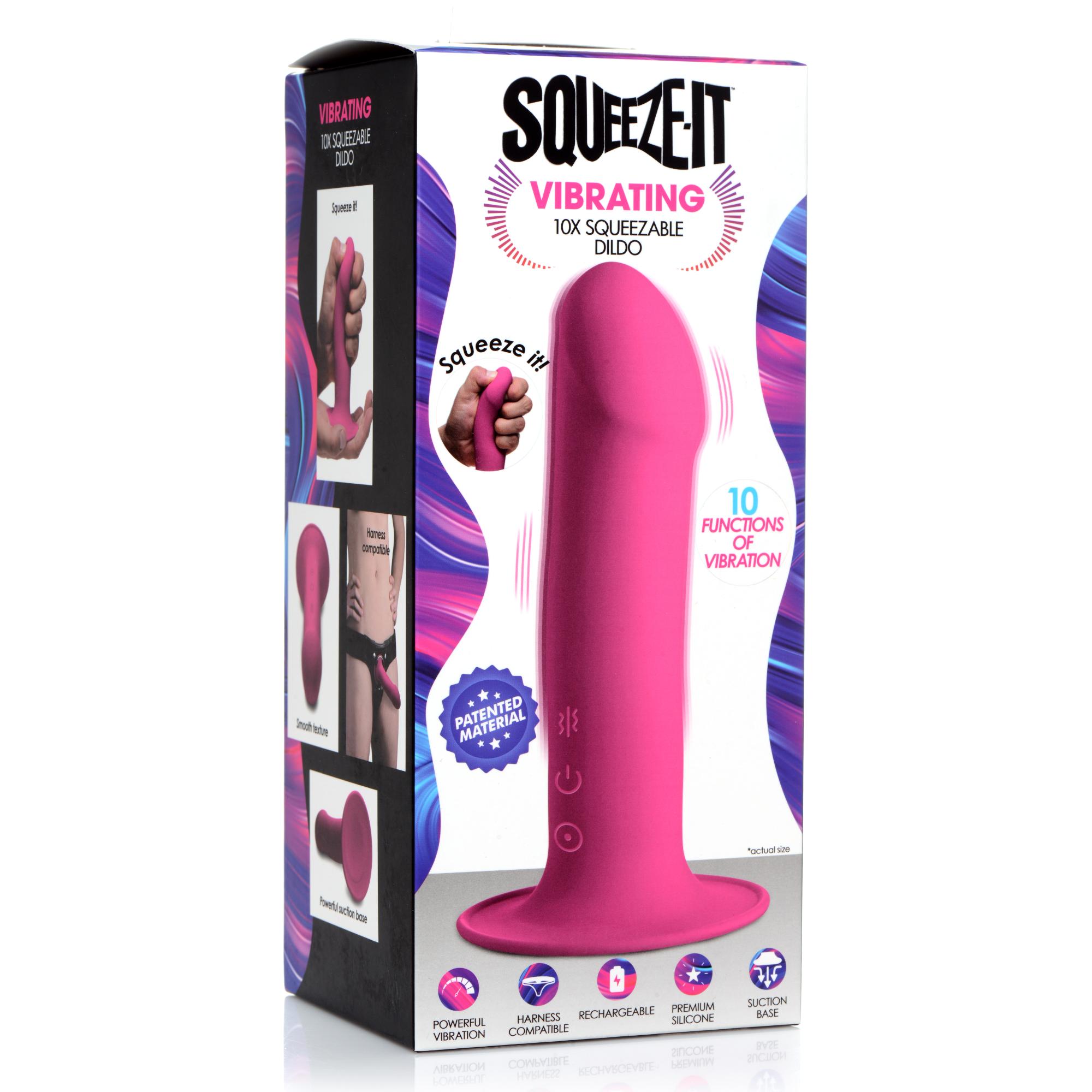 Squeeze-It 10X Squeezable Vibrating Dildo