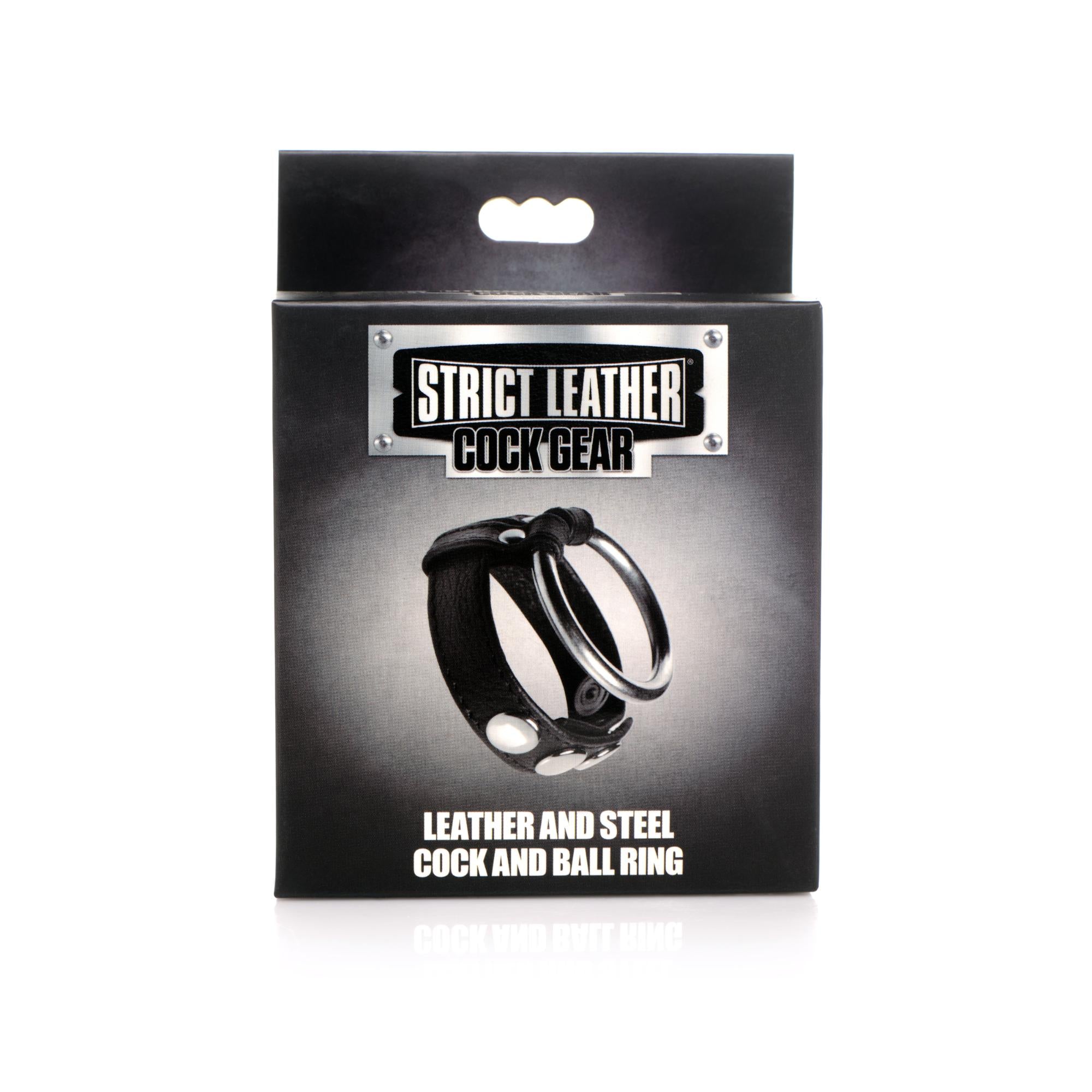 Strict Leather Cock Gear Leather and Steel Cock & Ball Ring