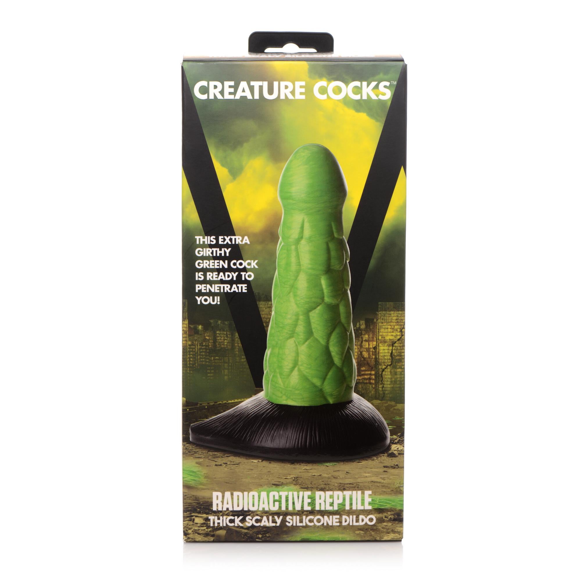 Creature Cocks Radioactive Reptile Silicone Dildo 7.5in