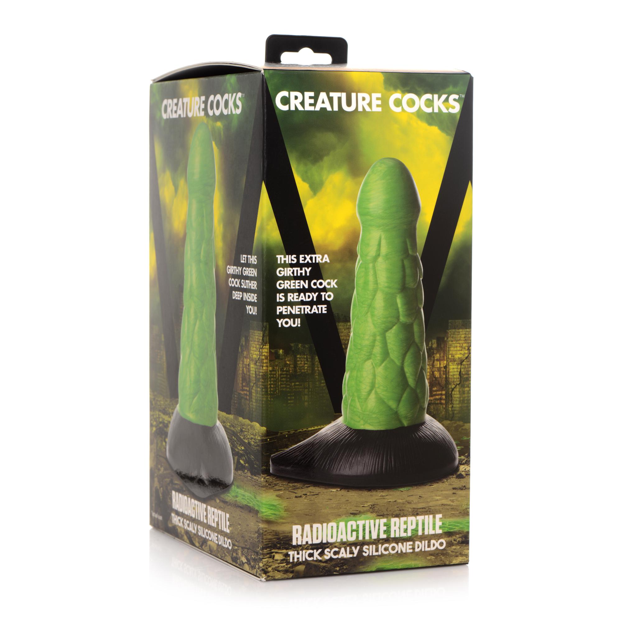 Creature Cocks Radioactive Reptile Silicone Dildo 7.5in