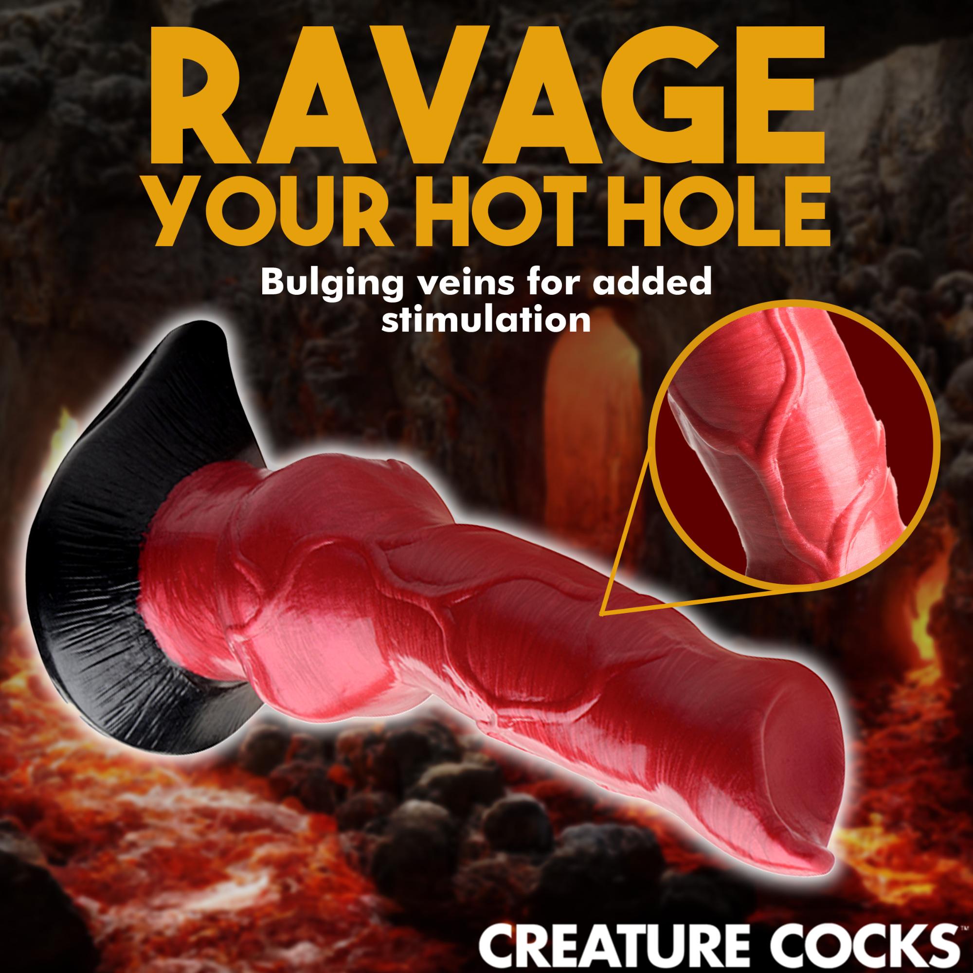 Creature Cocks Hell-Hound Canine Penis Silicone Dildo 7.5in