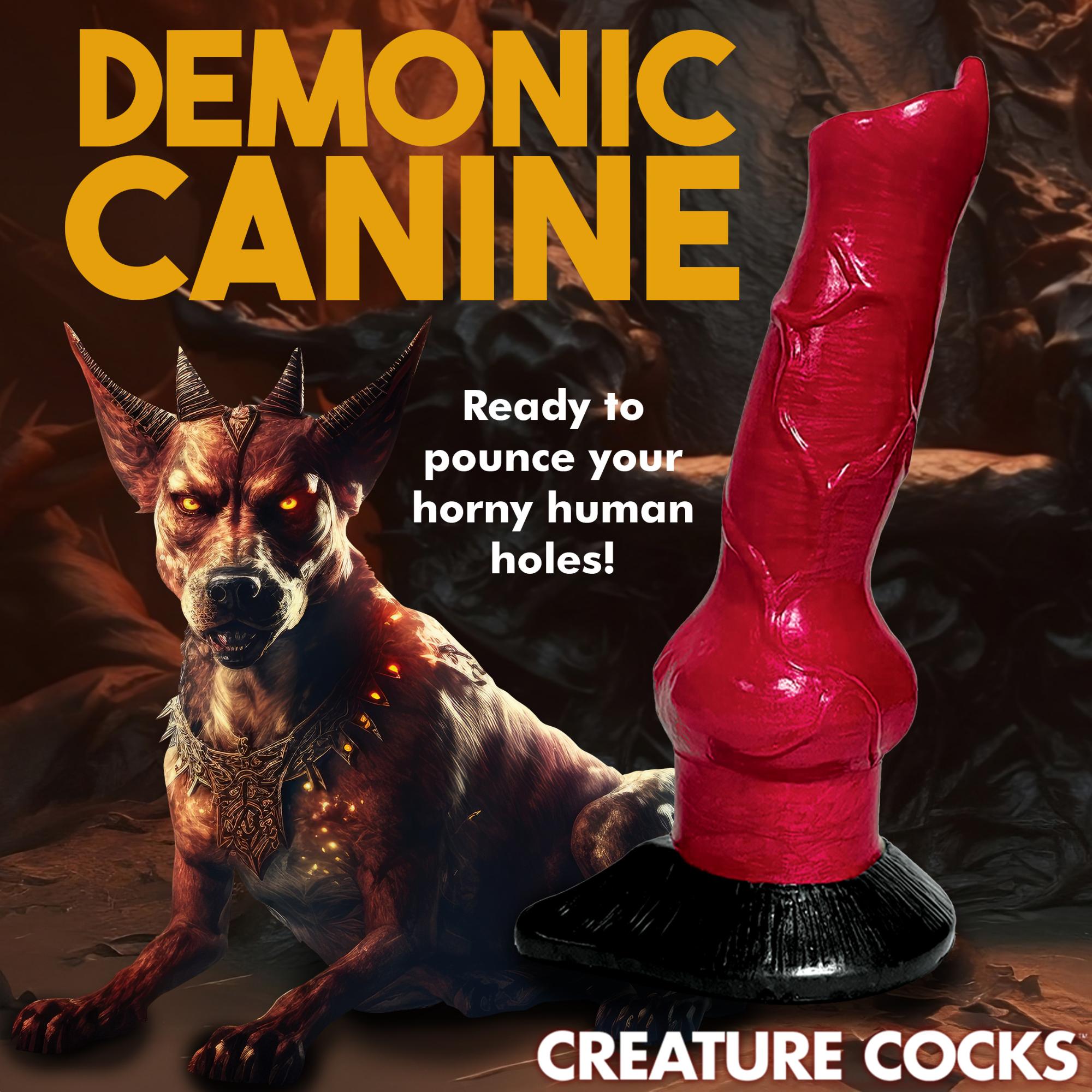 Creature Cocks Hell-Hound Canine Penis Silicone Dildo 7.5in