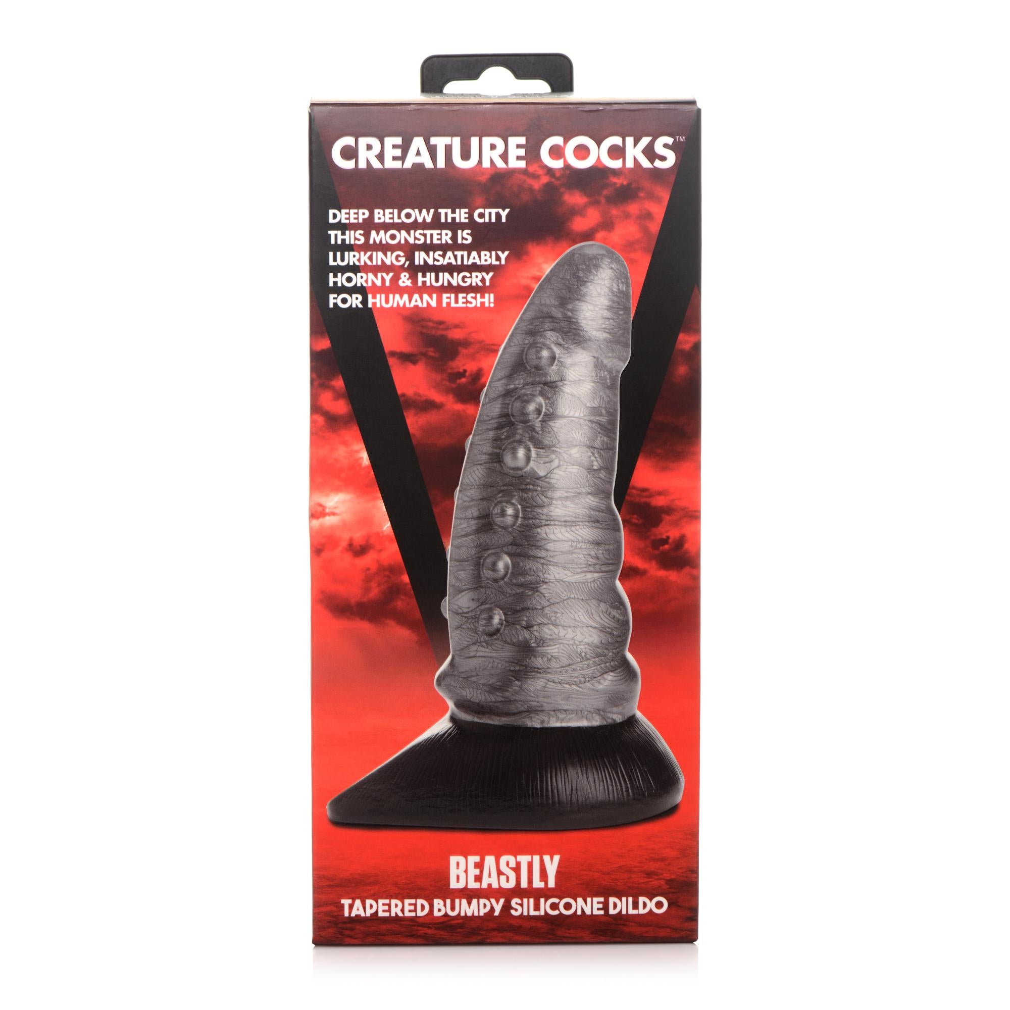 Creature Cocks Beastly Tapered Bumpy Silicone Dildo 8.25in