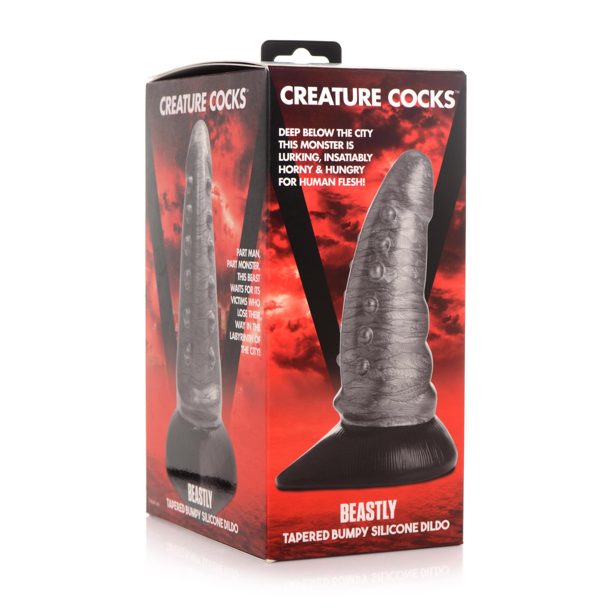 Creature Cocks Beastly Tapered Bumpy Silicone Dildo 8.25in