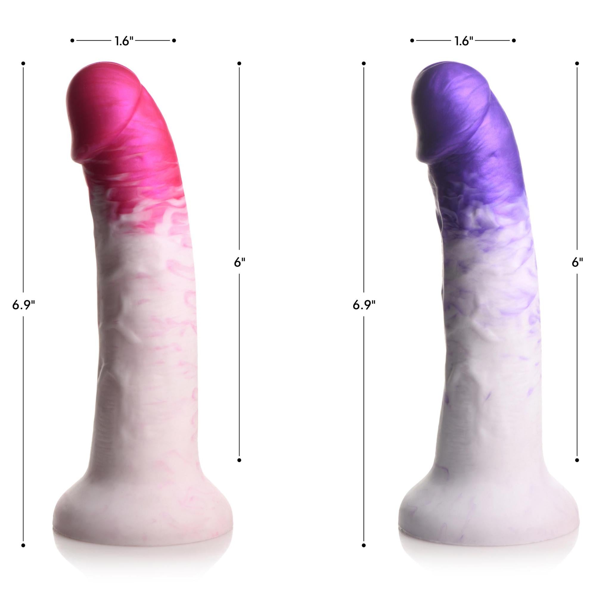 Strap U Real Swirl Realistic Silicone Dildo - Purple