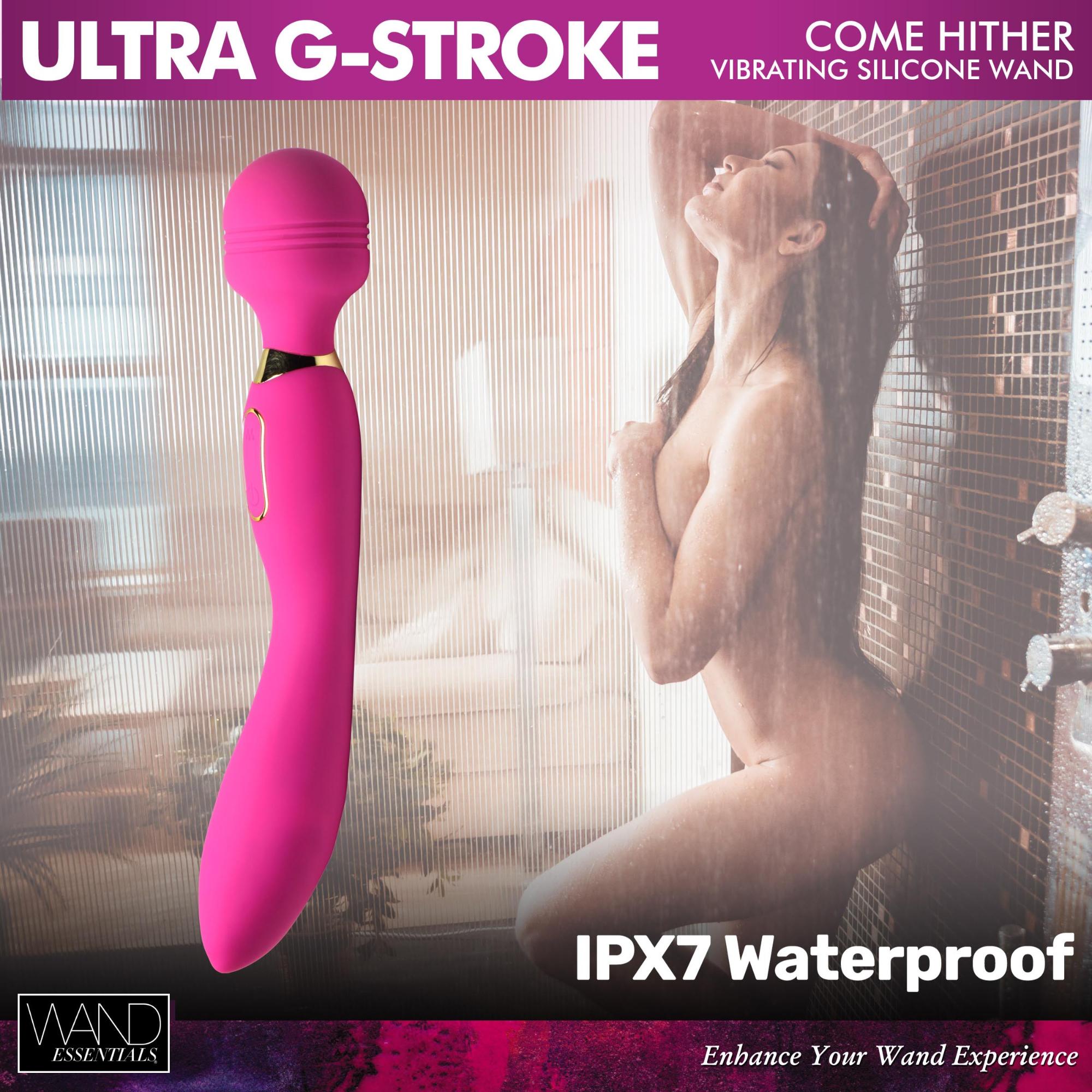 Wand Essential Ultra G-Stroke Come Hither Rechargeable Silicone Vibrating Wand