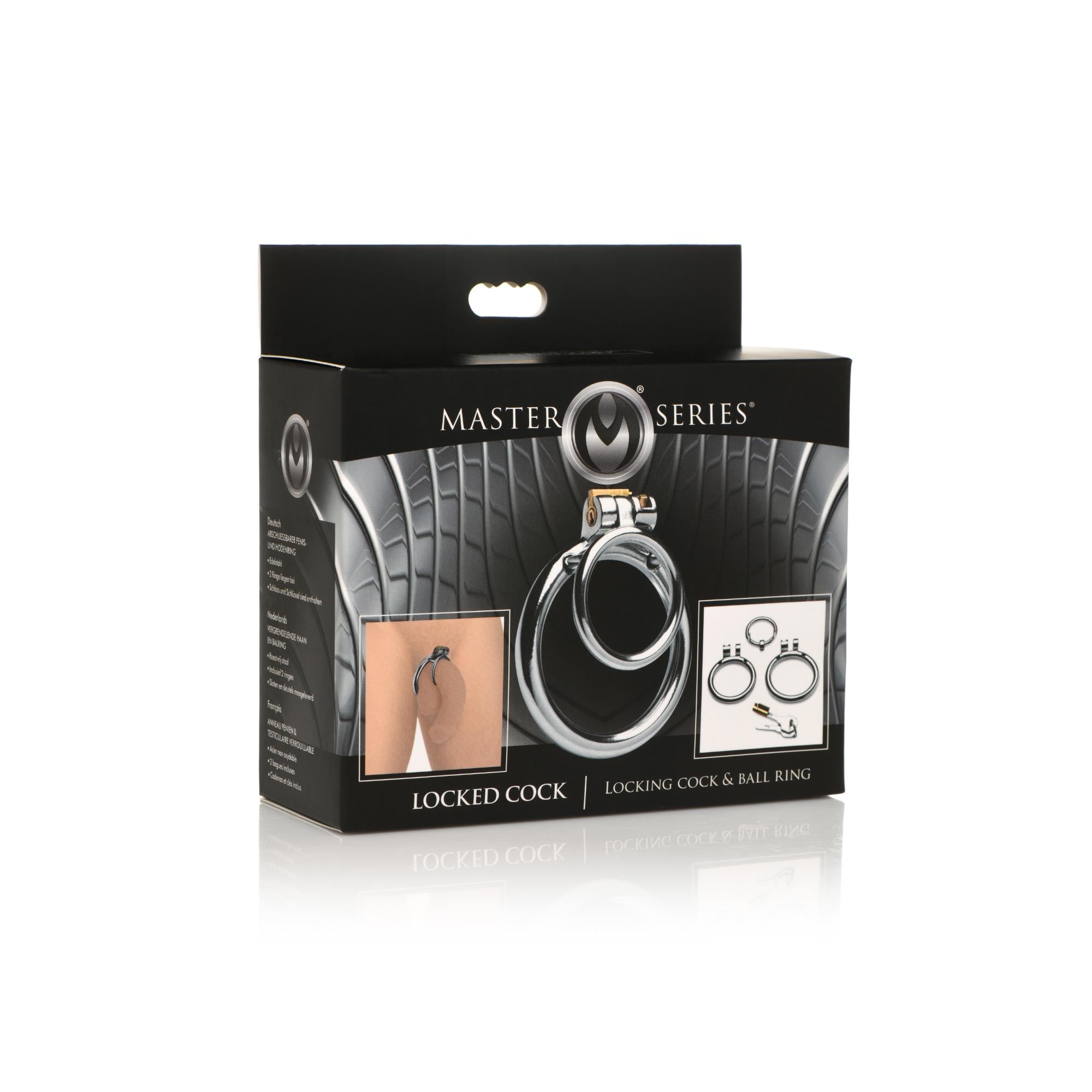 Master Series Locked Cock Stainless Steel Locking Cock & Ball Ring