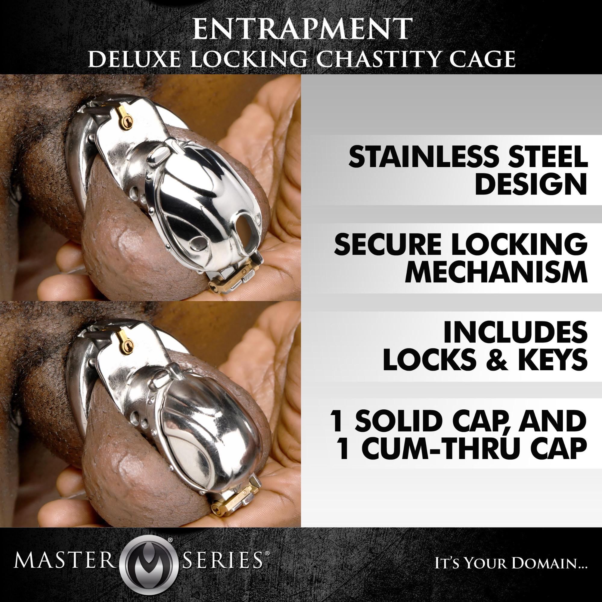 Master Series Entrapment Deluxe Locking Chastity Cage