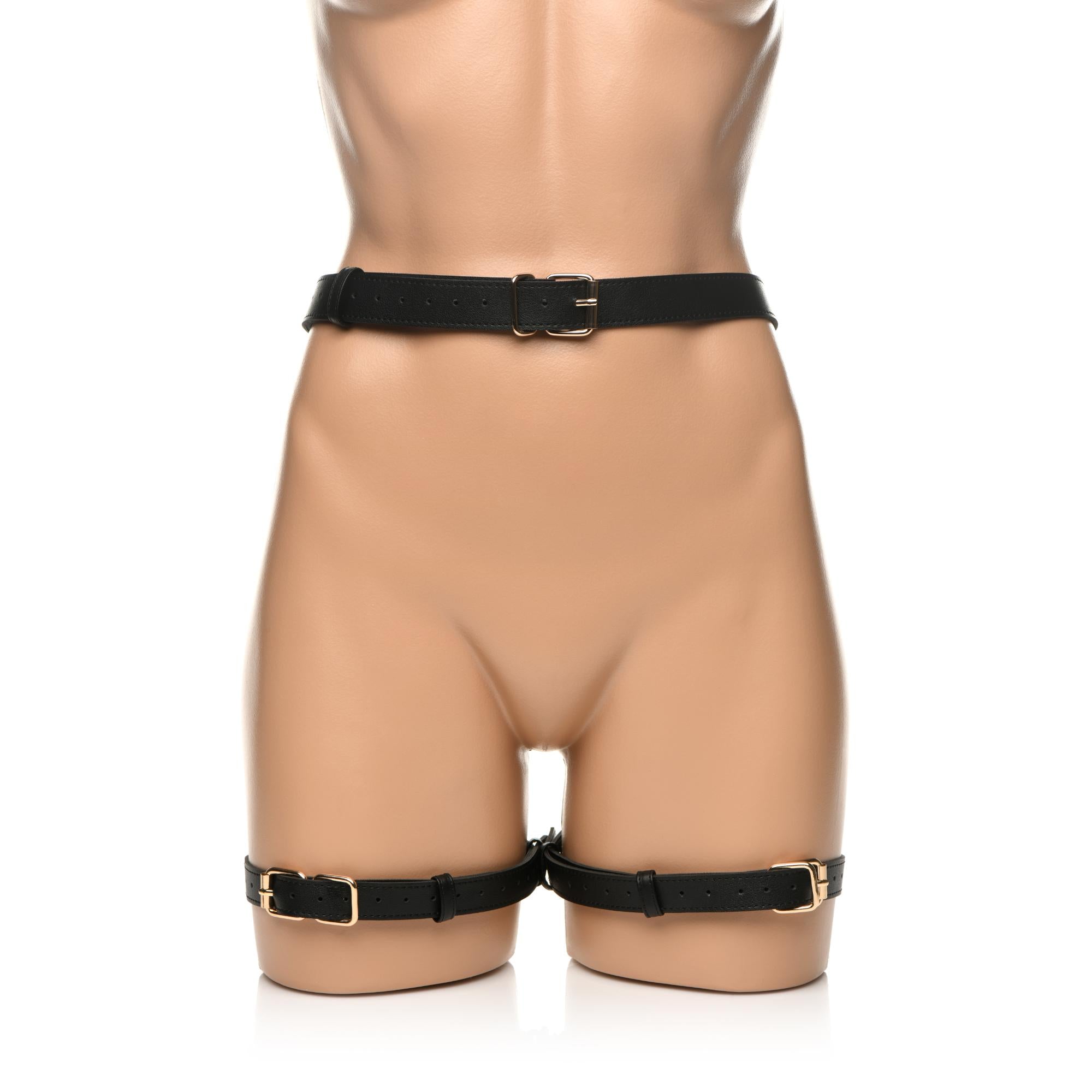 Strict Bondage Harness w/ Bows - Black