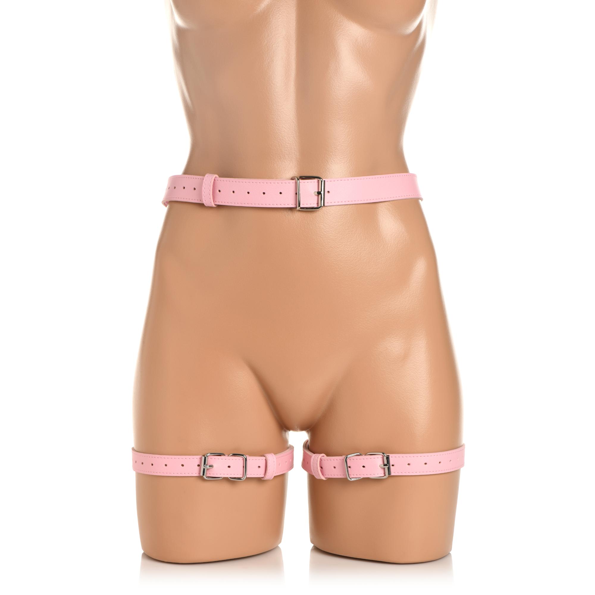 Strict Bondage Harness w/ Bows - Pink