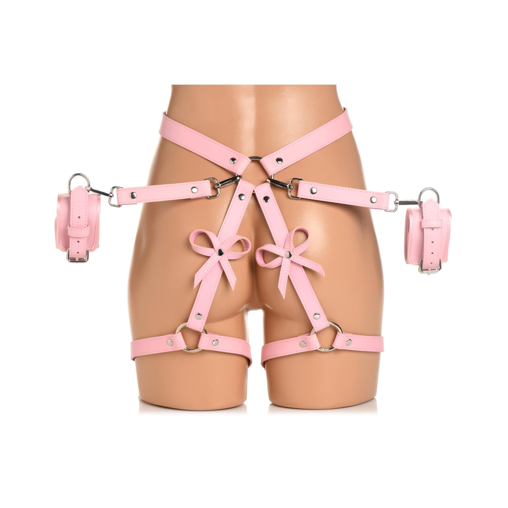 Strict Bondage Harness w/ Bows - Pink