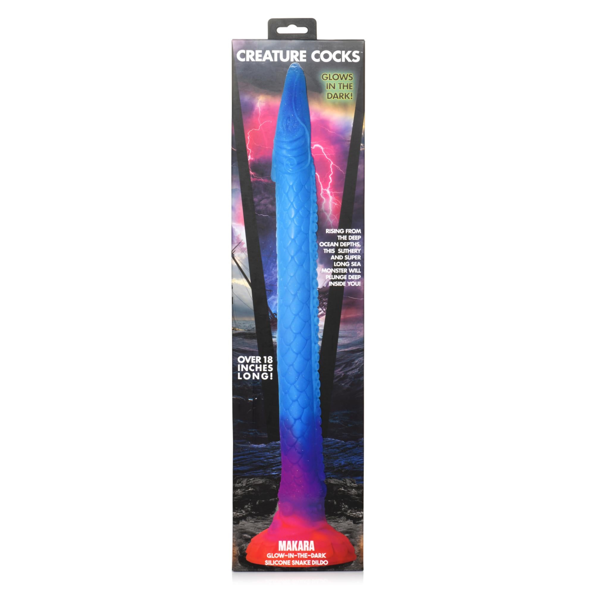 Creature Cocks Makara Glow in The Dark Silicone Snake Dildo