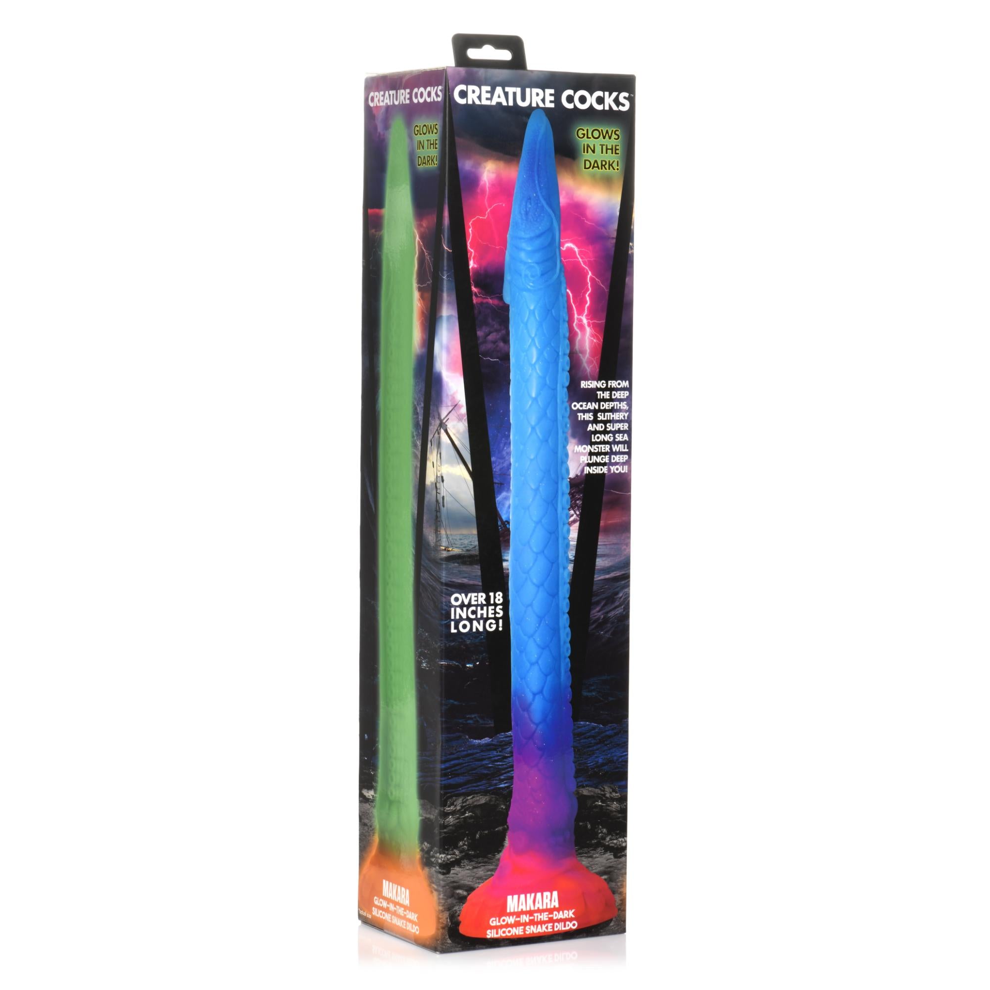 Creature Cocks Makara Glow in The Dark Silicone Snake Dildo