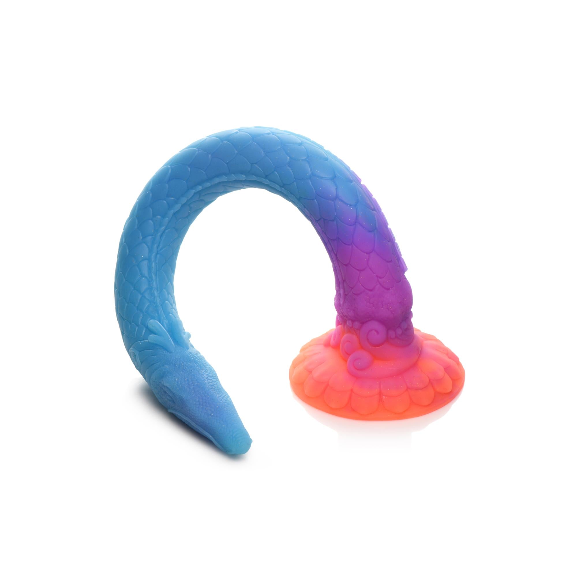 Creature Cocks Makara Glow in The Dark Silicone Snake Dildo