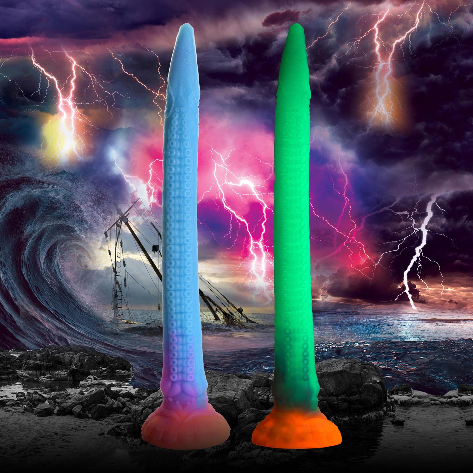 Creature Cocks Makara Glow in The Dark Silicone Snake Dildo