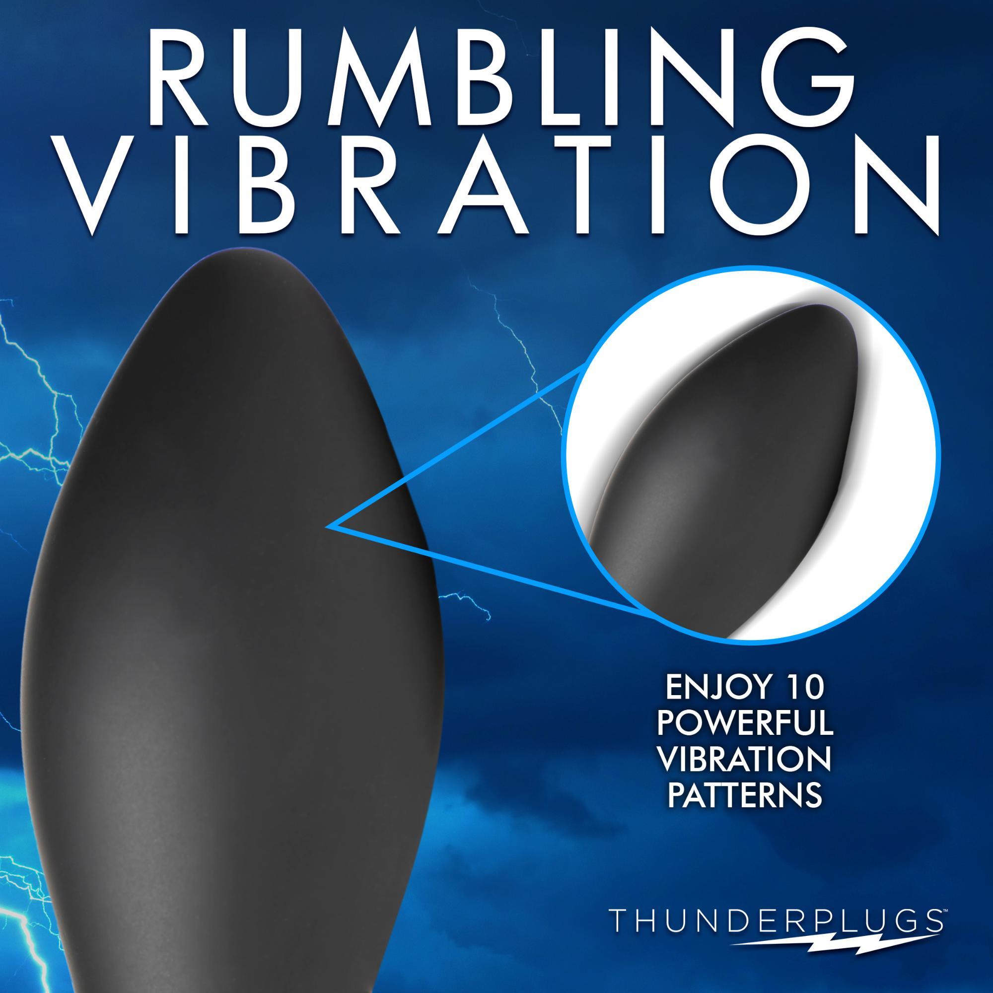 Thunder Plugs Rim Slide 7x Sliding Ring Silicone Rechargeable Butt Plug with Remote Control