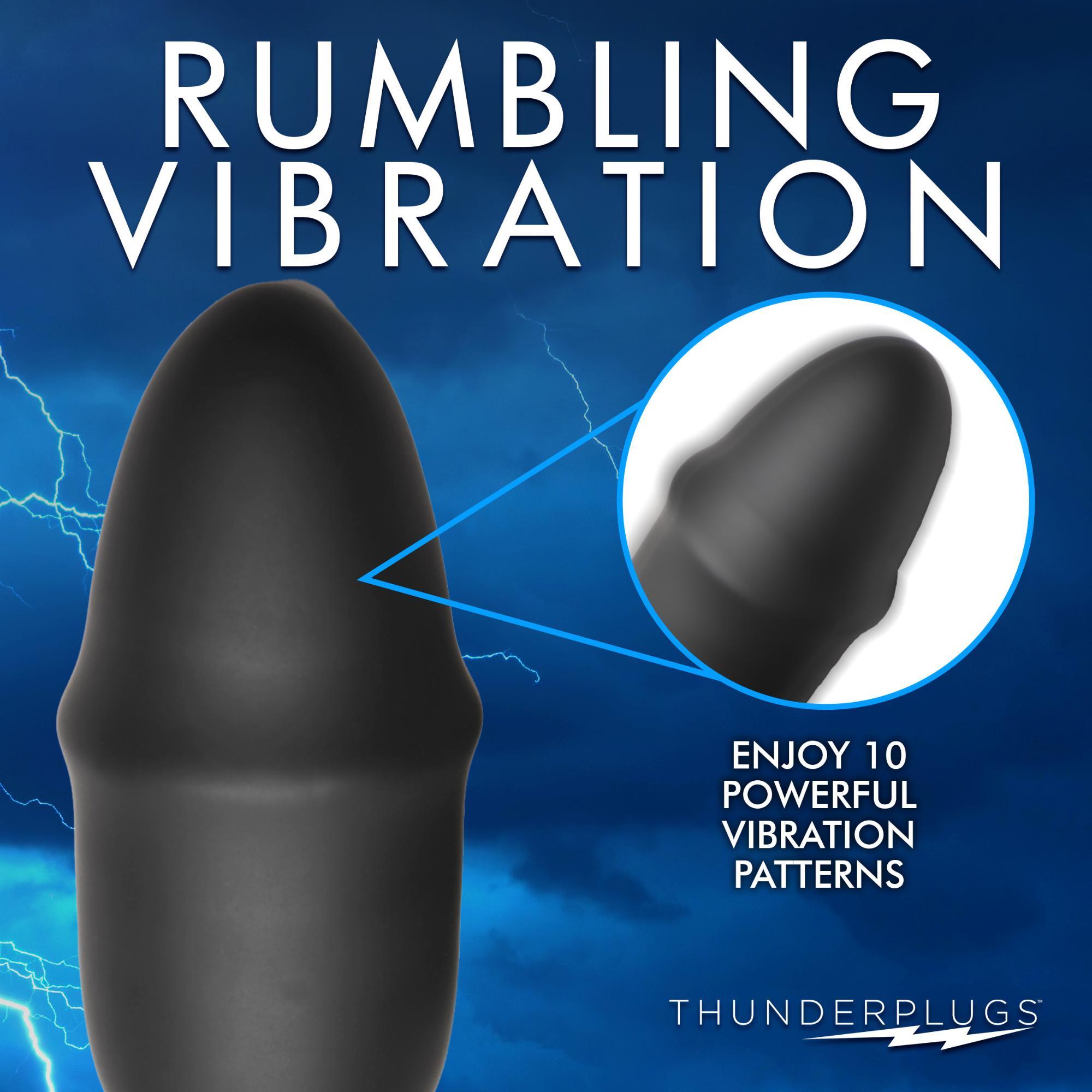 Thunder Plug Butt Slider 7x Sliding Ring Silicone Rechargeable Missle Plug with Remote Control