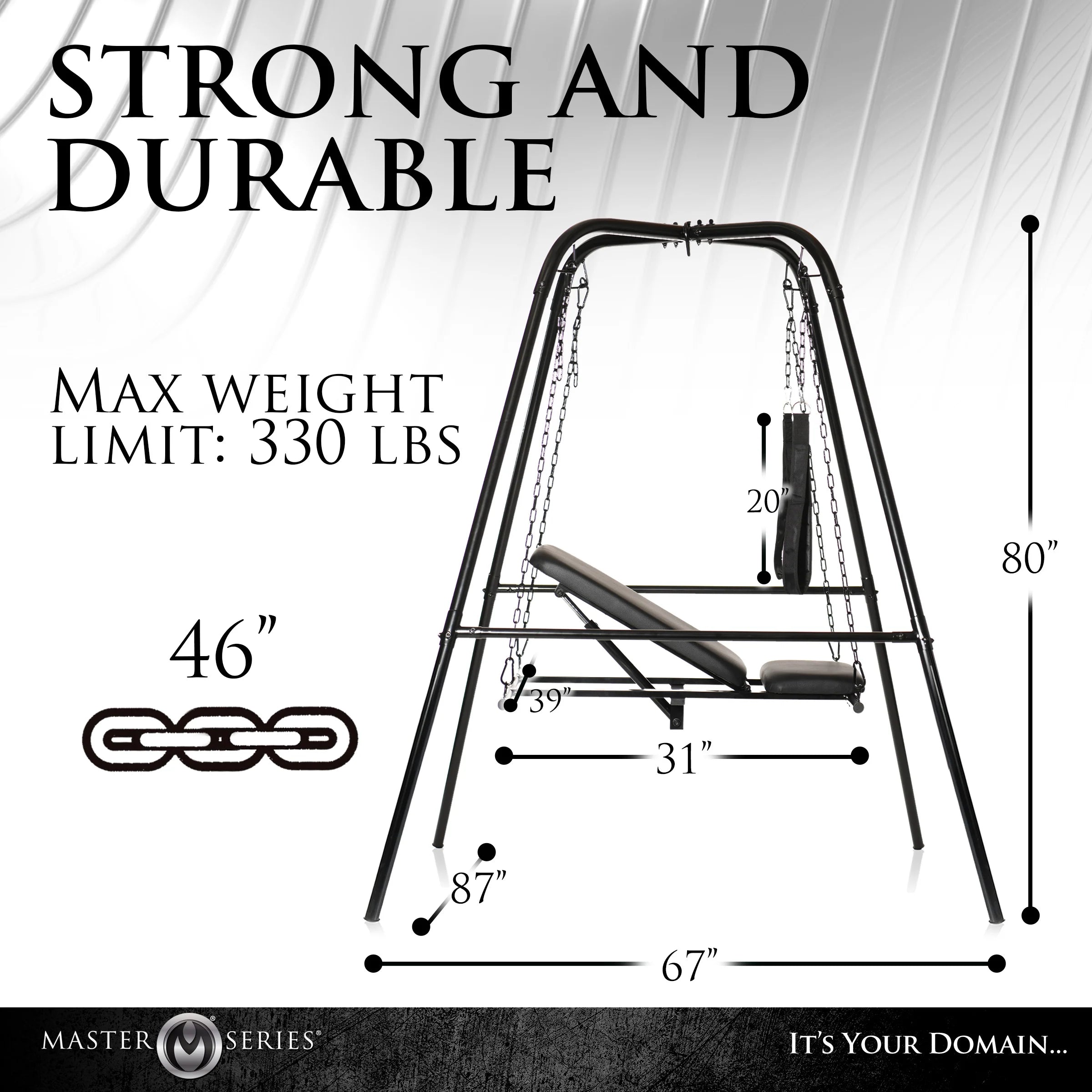 Throne Deluxe Adjustable Sling With Sex Machine