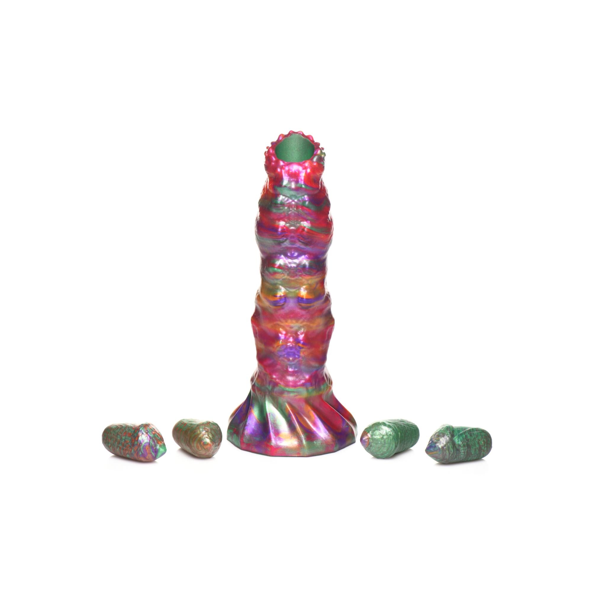 Creature Cocks Larva Silicone Ovipositor Dildo with Eggs