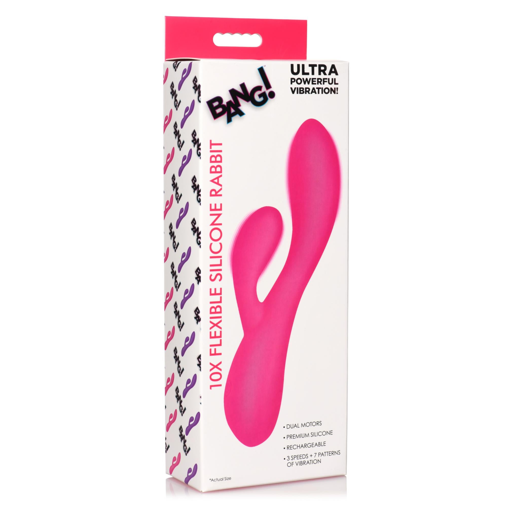 Bang! 10X Flexible Rechargeable Silicone Rabbit Vibrator