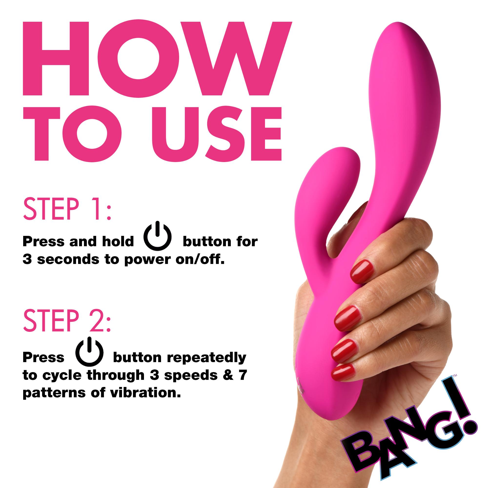 Bang! 10X Flexible Rechargeable Silicone Rabbit Vibrator