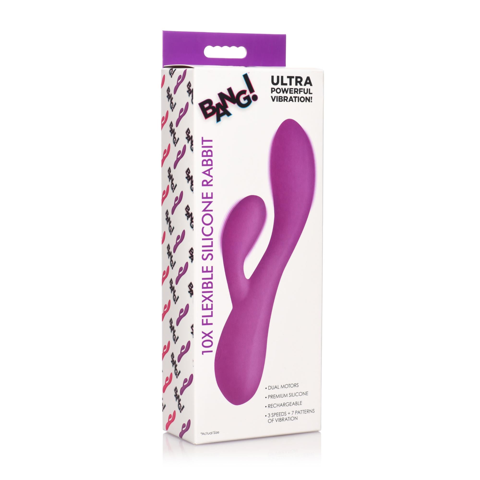 Bang! 10X Flexible Rechargeable Silicone Rabbit Vibrator