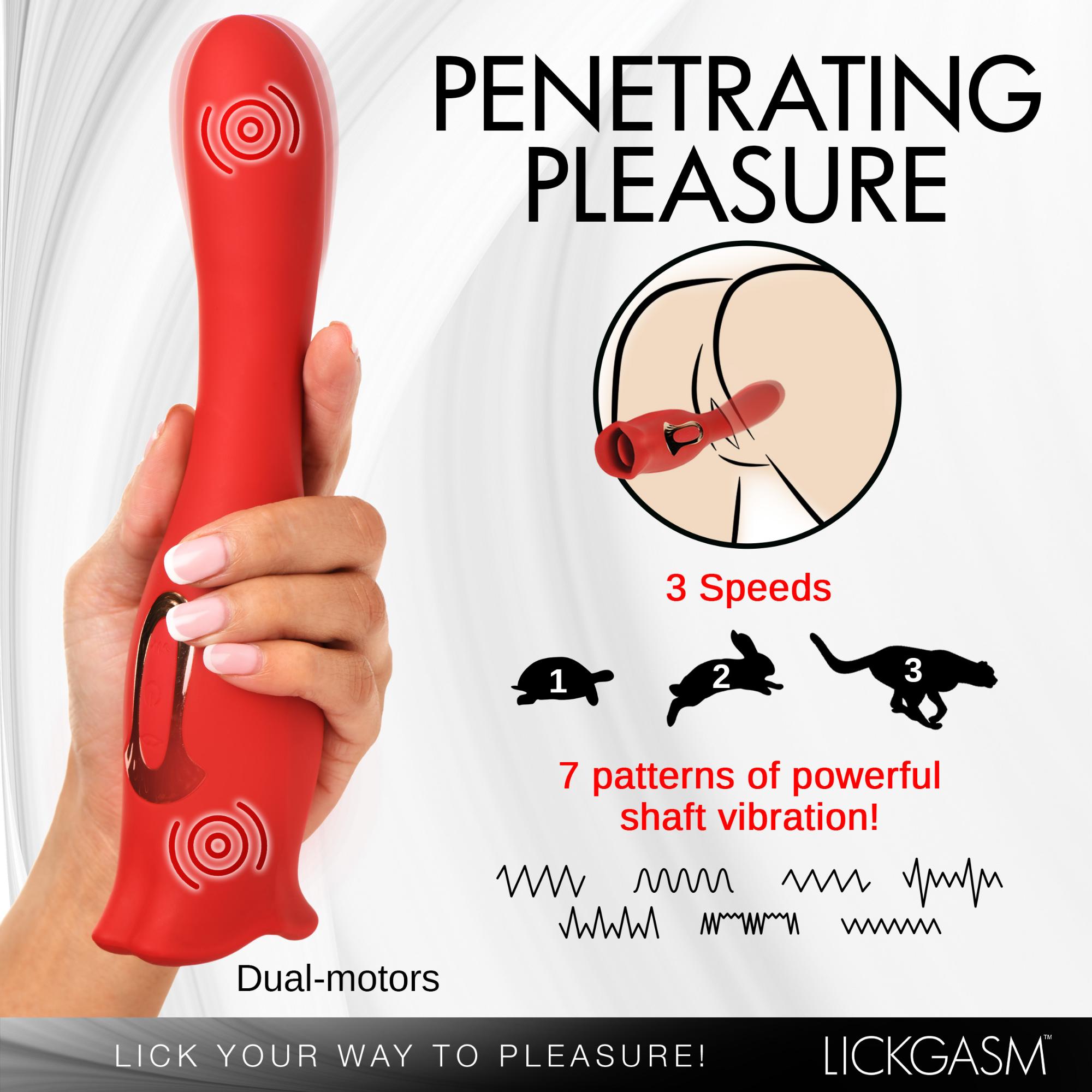 Lickgasm Lickgasm Kiss & Tell Pro Dual-Ended Kissing Vibrator