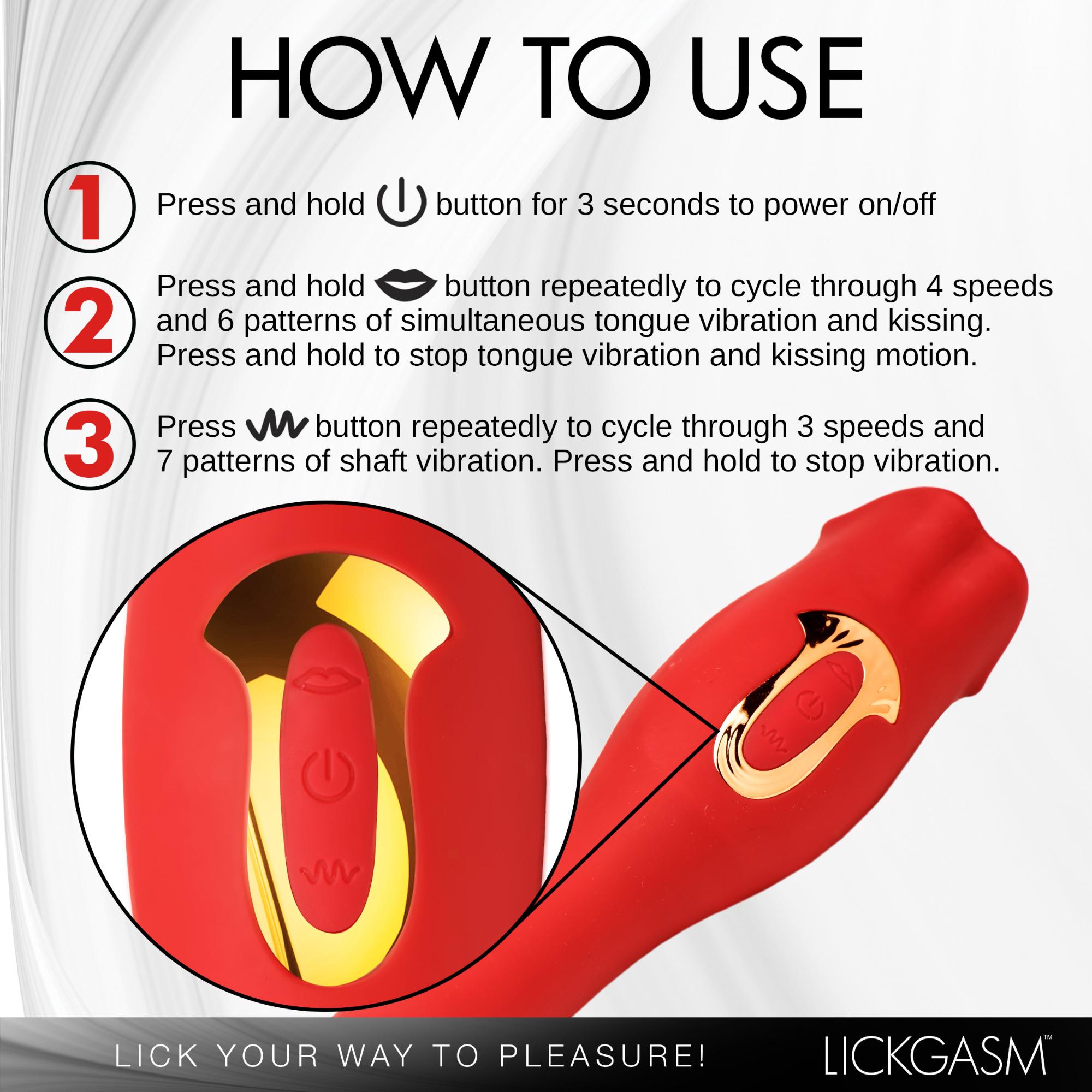 Lickgasm Lickgasm Kiss & Tell Pro Dual-Ended Kissing Vibrator