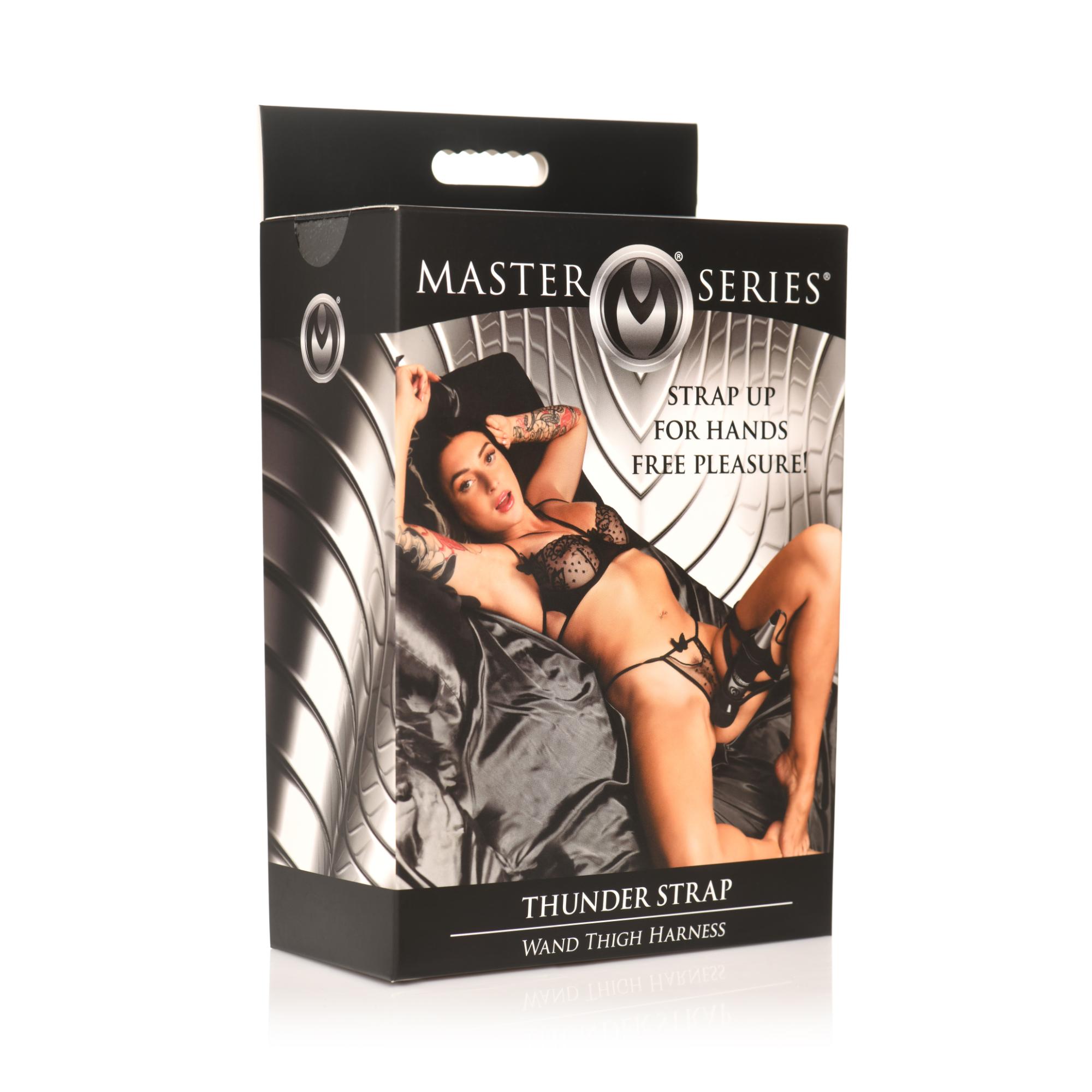 Master Series Thunder Strap Wand Thigh Harness - Black