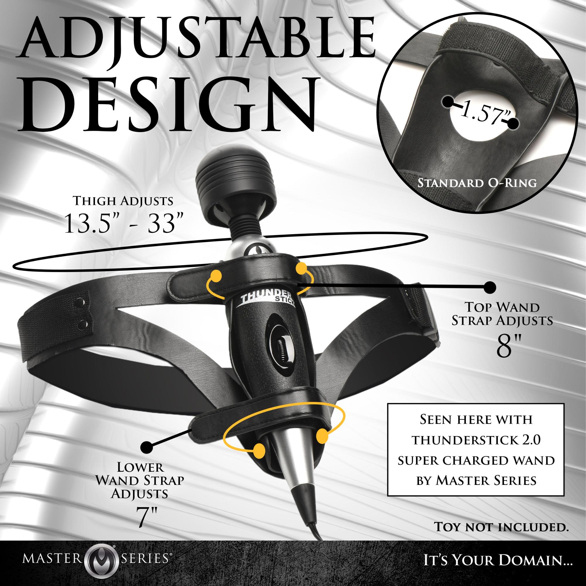 Master Series Thunder Strap Wand Thigh Harness - Black