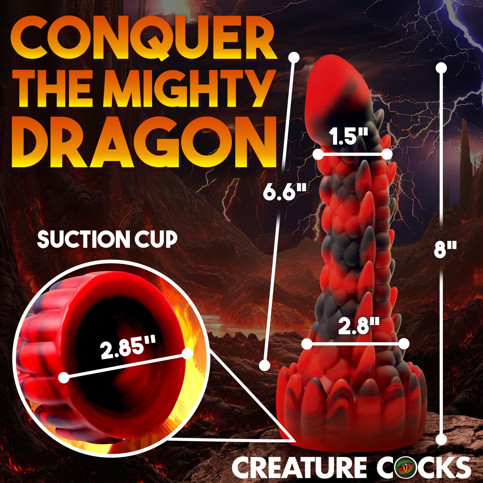 Creature Cocks Demon Rising Scaly Dragon Silicone Dildo