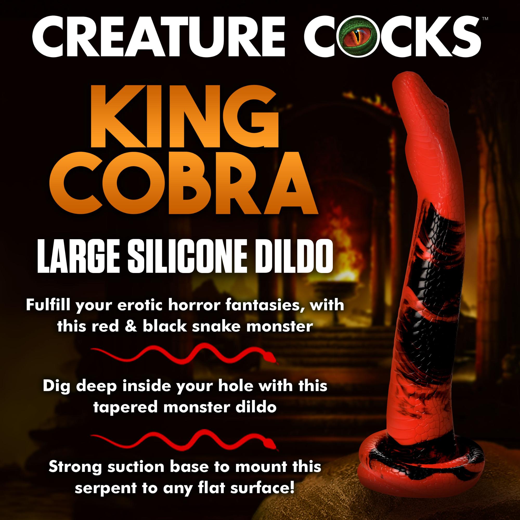 Creature Cocks King Cobra Long Silicone Dildo Large 14in