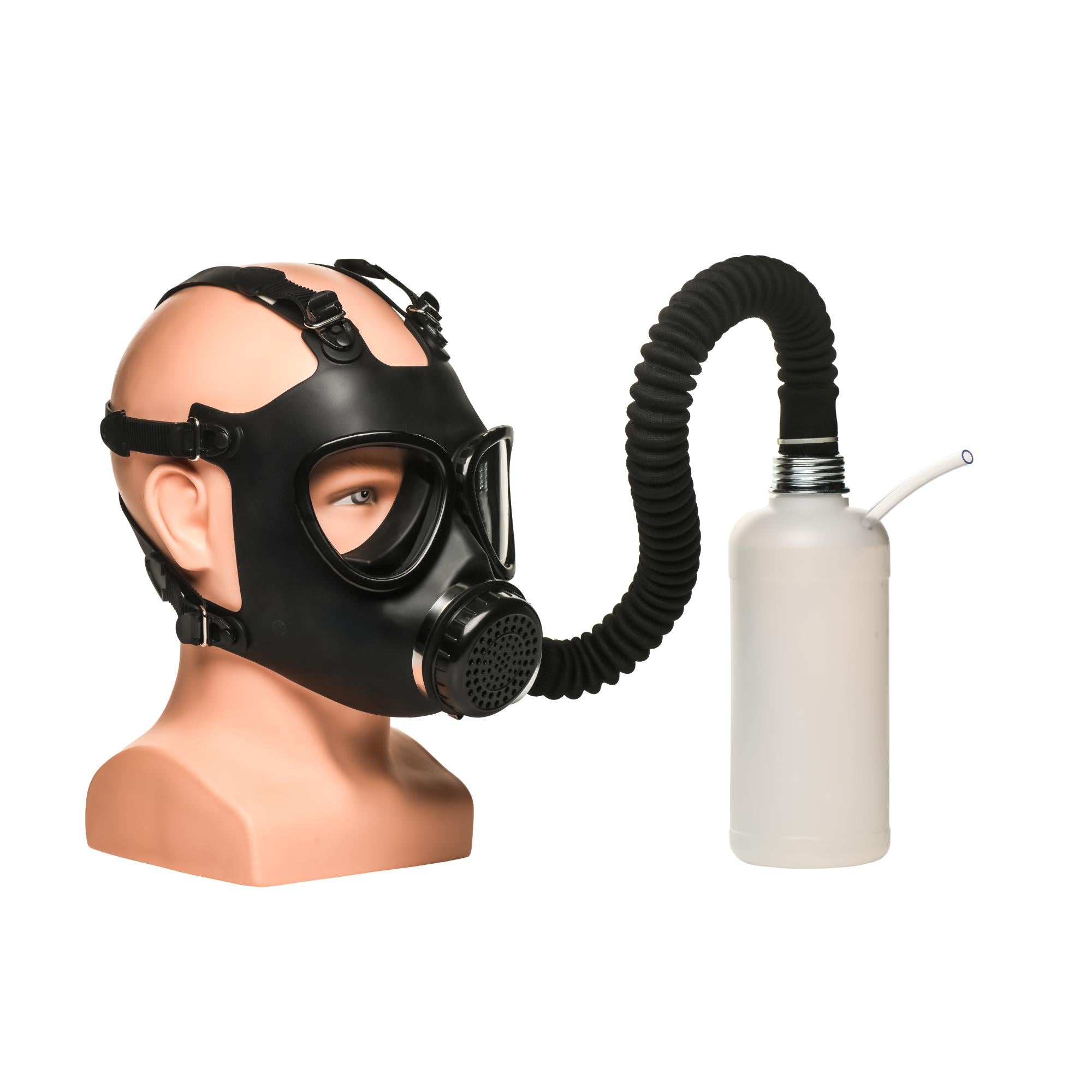 Master Series Inhaler Gas Mask with Bottle - Black/White