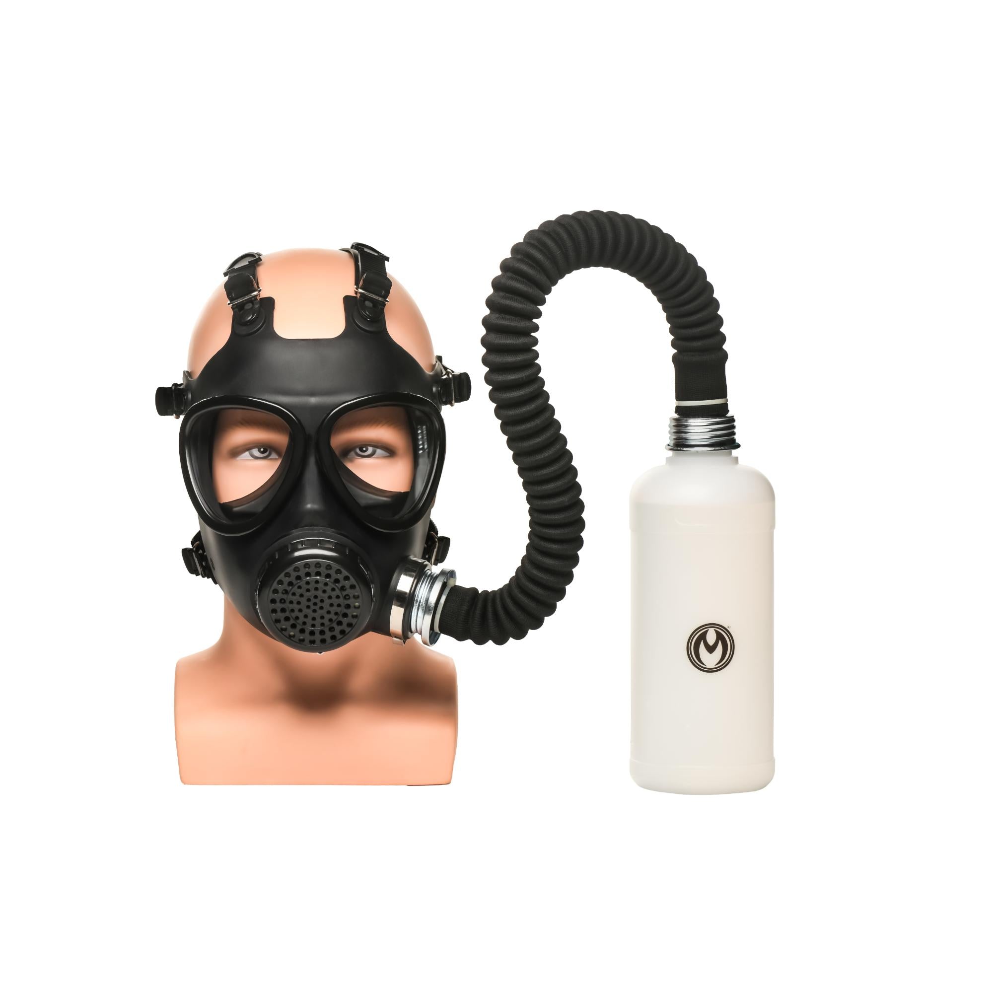 Master Series Inhaler Gas Mask with Bottle - Black/White