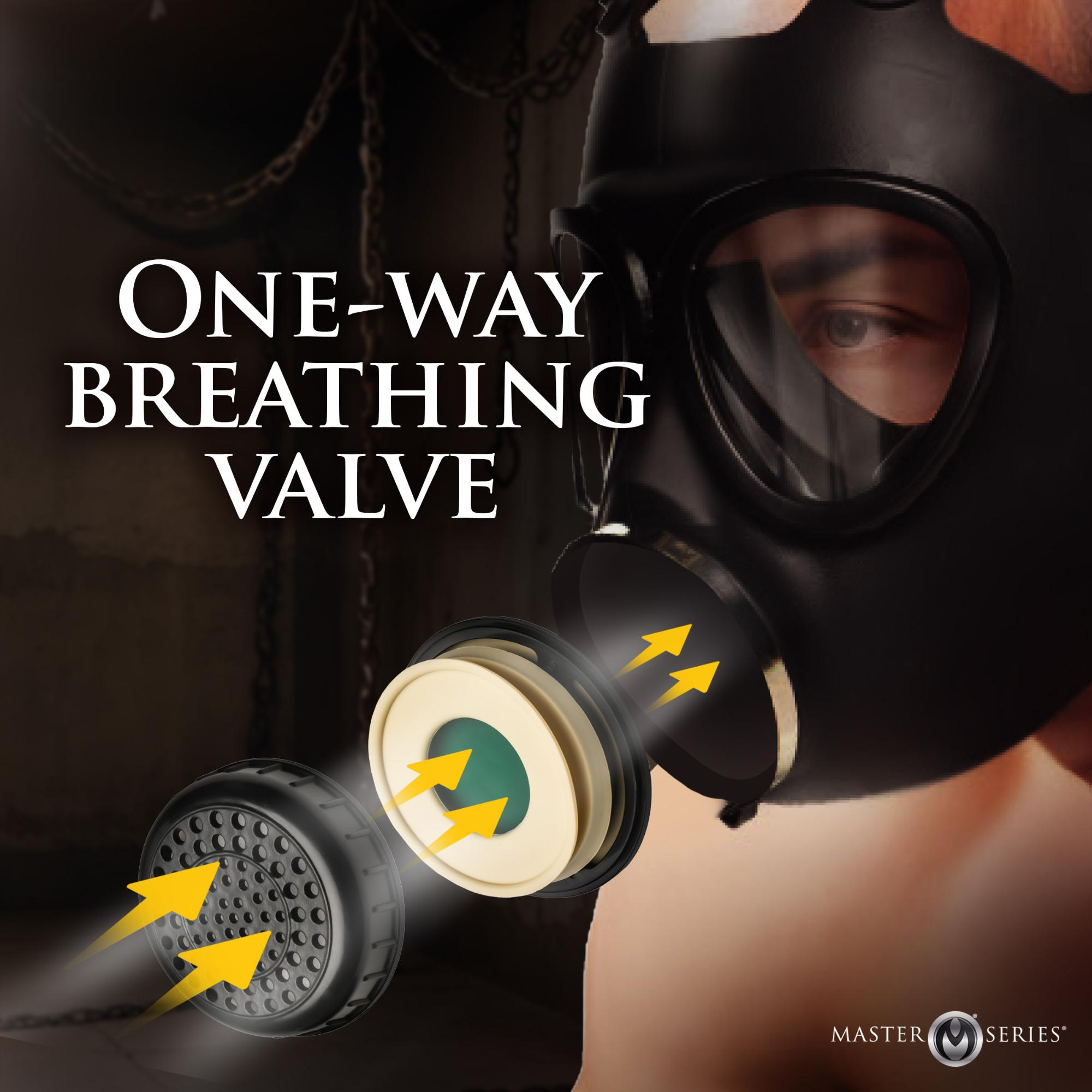 Master Series Inhaler Gas Mask with Bottle - Black/White