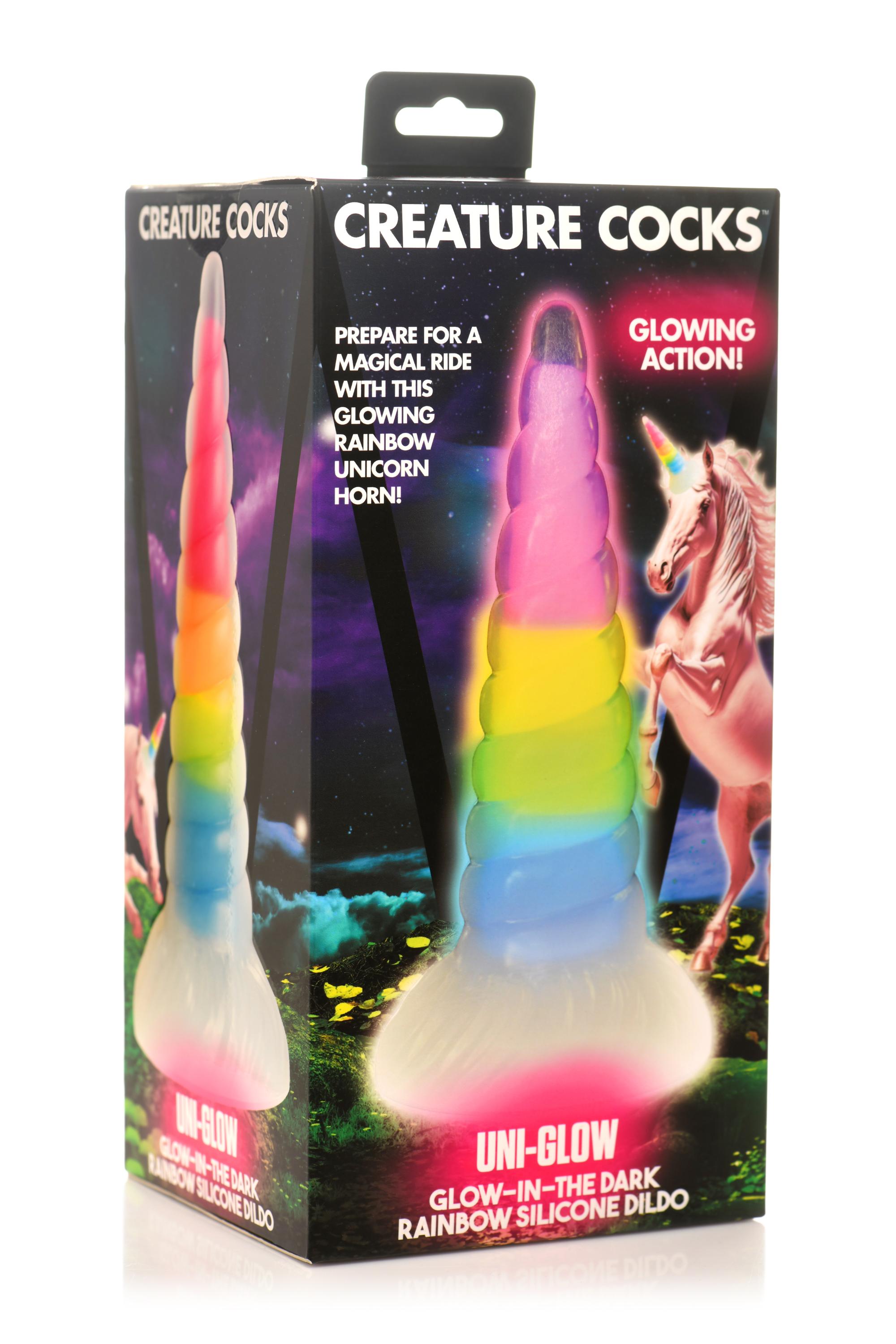 Creature Cocks Uni-Glow Glow-in-the-Dark Silicone Dildo