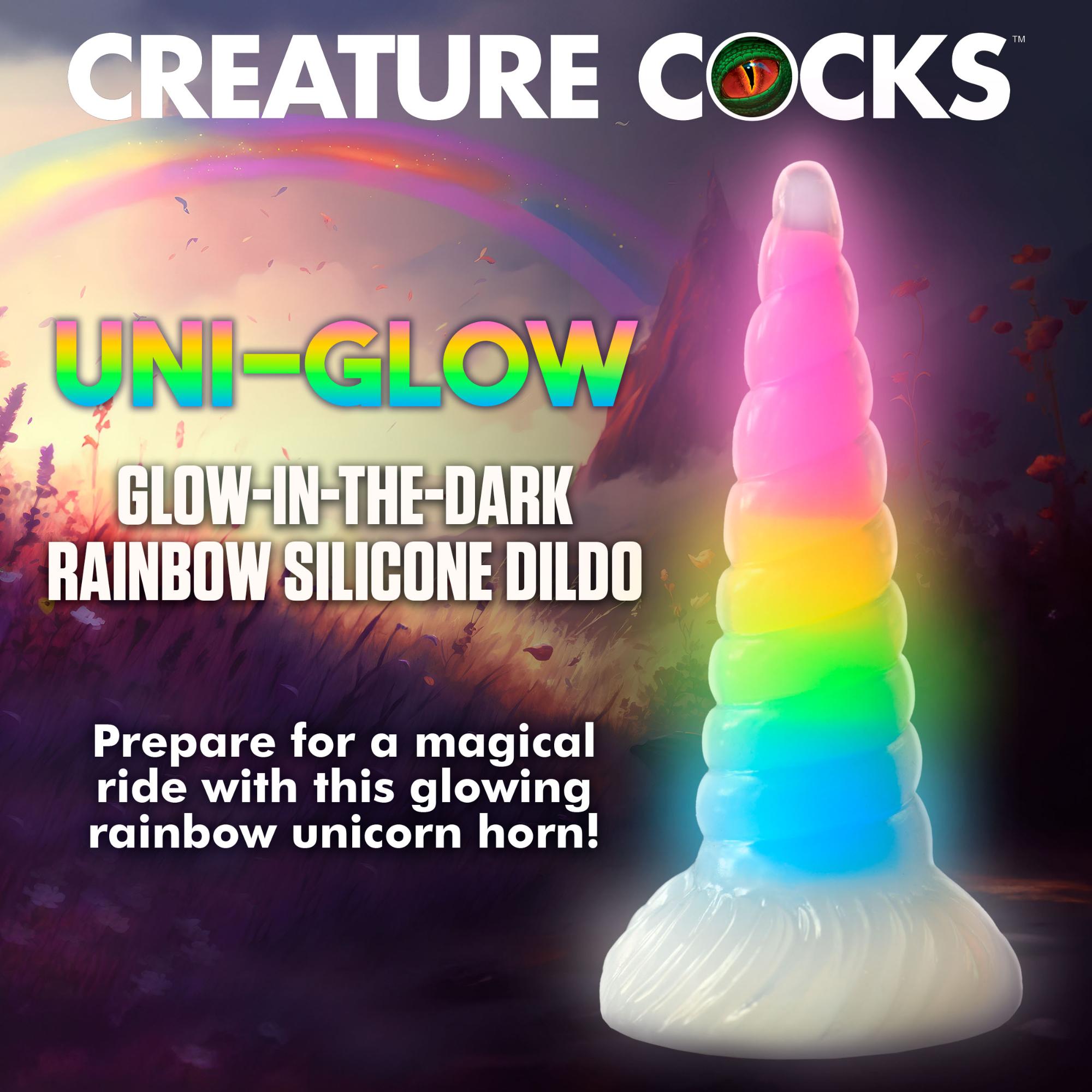 Creature Cocks Uni-Glow Glow-in-the-Dark Silicone Dildo