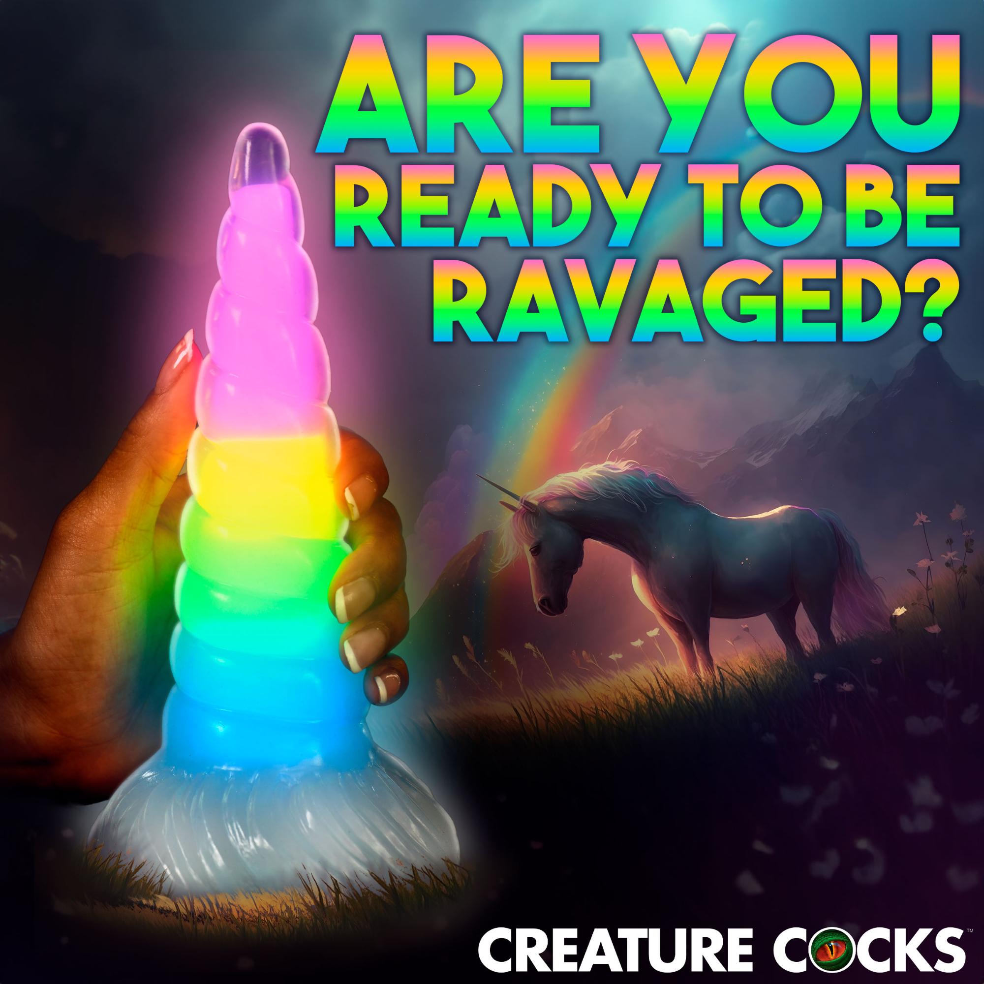 Creature Cocks Uni-Glow Glow-in-the-Dark Silicone Dildo