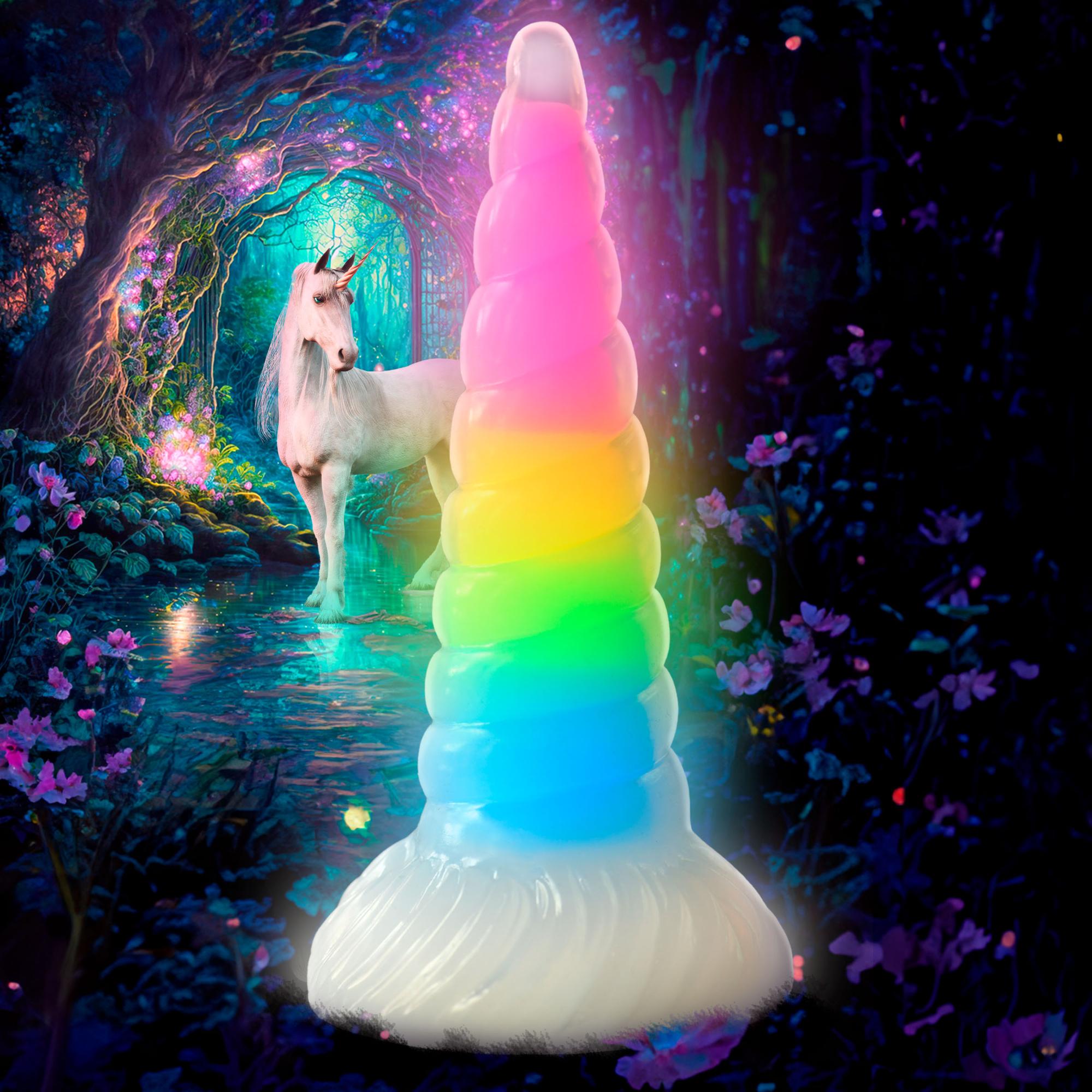 Creature Cocks Uni-Glow Glow-in-the-Dark Silicone Dildo