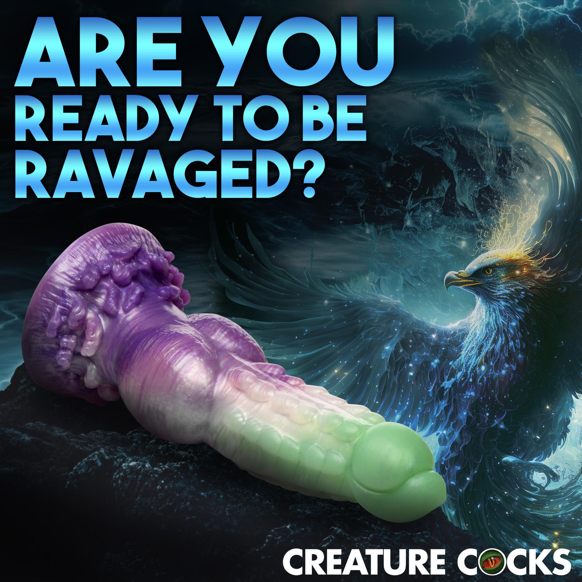 Creature Cocks Aqua Phoenix Silicone Dildo